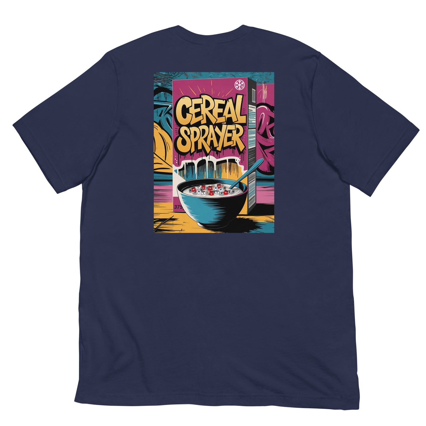 Cereal Sprayer Graffiti Tee navy B.Different Clothing graffiti street art inspired streetwear brand