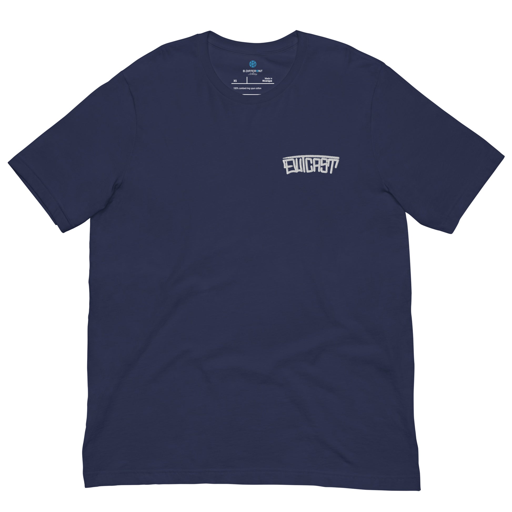 Outcast Graffiti Tag Tee navy B.Different Clothing graffiti street art inspired streetwear brand