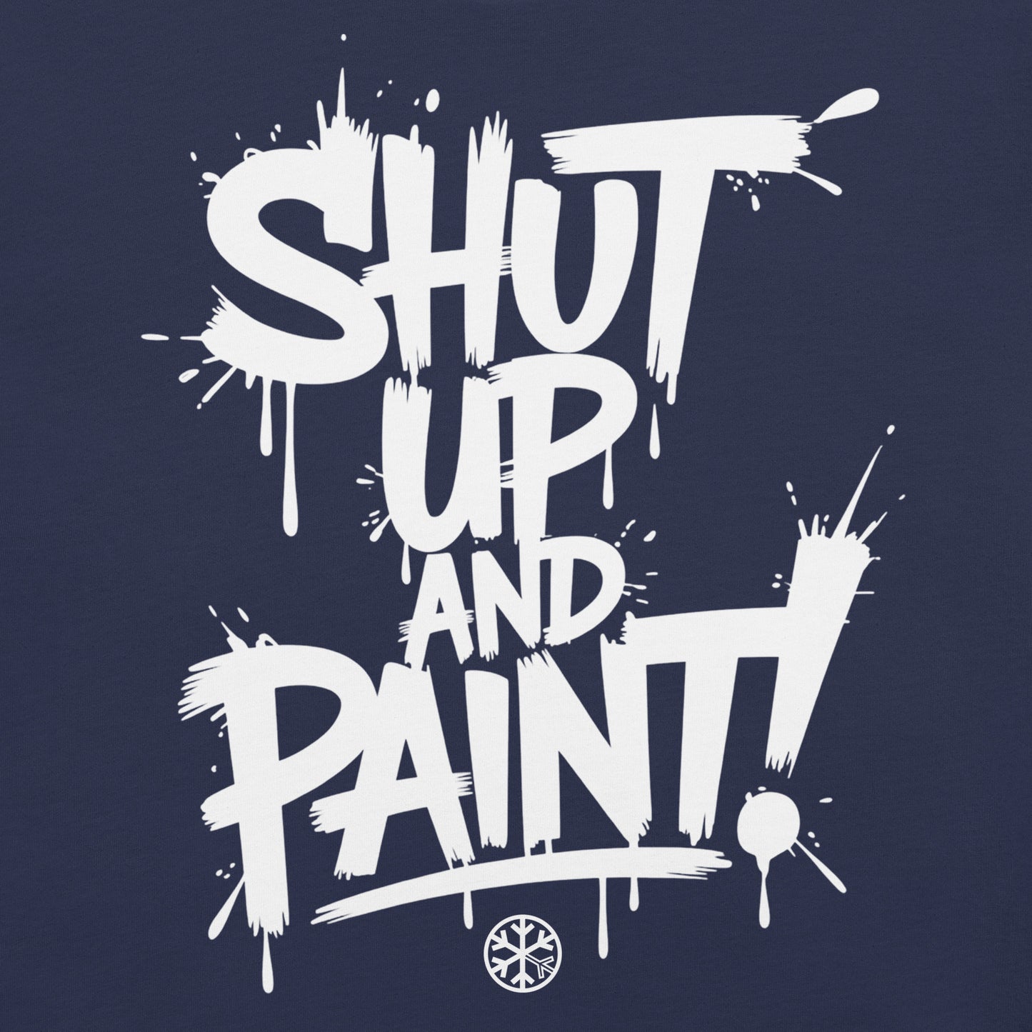 Navy-Shut Up and Paint Graffiti Tee from B.Different Clothing, graphic, graffiti-inspired streetwear t-shirt