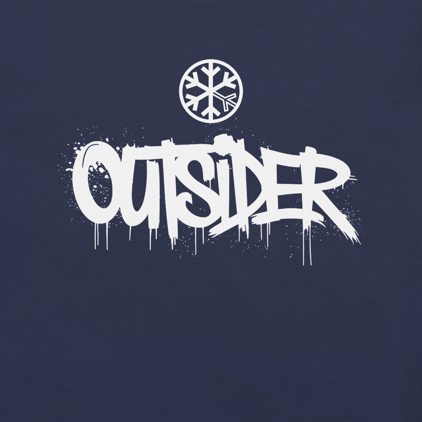 Navy-Outsider Graffiti Tag Tee from B.Different Clothing, graphic, graffiti-inspired streetwear t-shirt