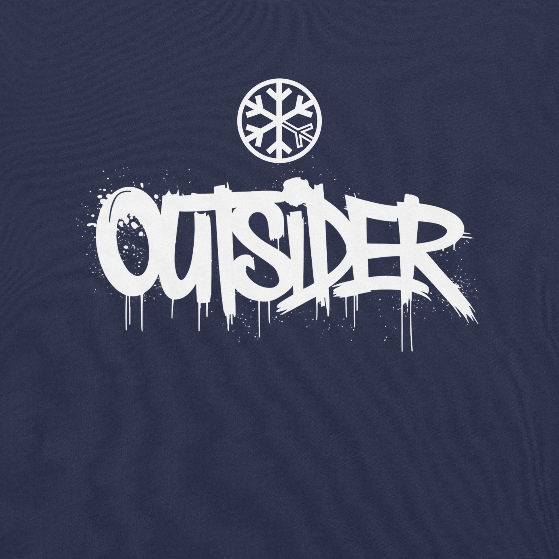 Navy-Outsider Graffiti Tag Tee from B.Different Clothing, graphic, graffiti-inspired streetwear t-shirt