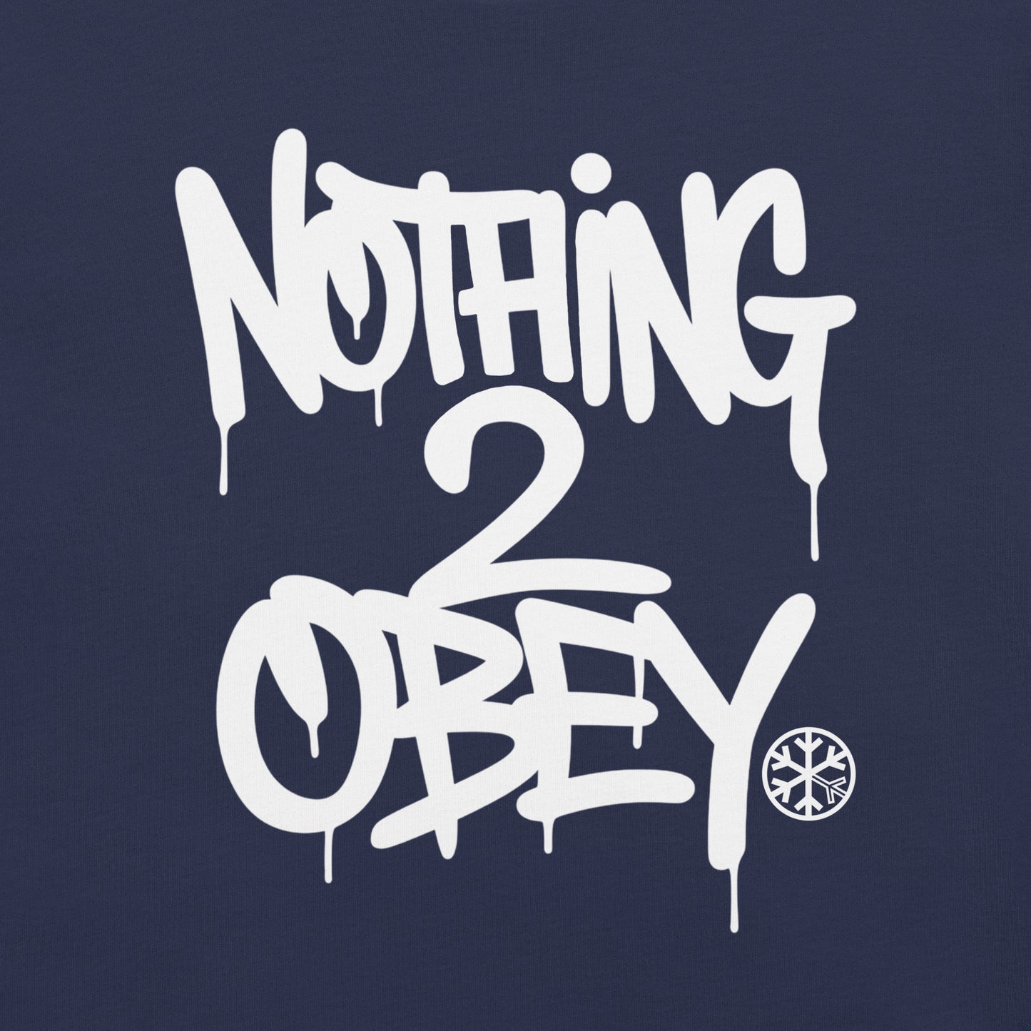 Navy-Nothing 2 Obey Graffiti Tee from B.Different Clothing, graphic, graffiti-inspired streetwear t-shirt