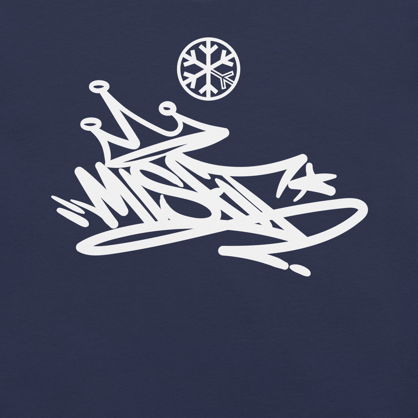 Navy-Misfit Graffiti Tag Tee from B.Different Clothing, graphic, graffiti-inspired streetwear t-shirt