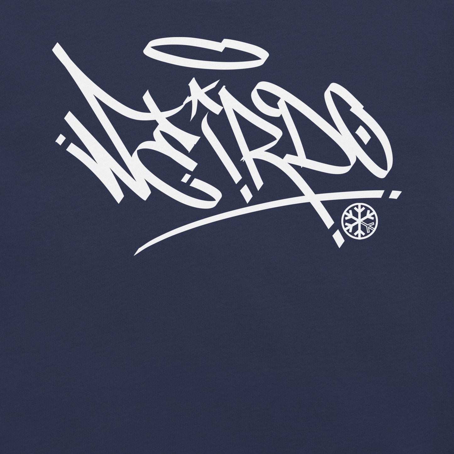 Navy-Weirdo Tag Graffiti Tee from B.Different Clothing, back view, graffiti-inspired streetwear t-shirt