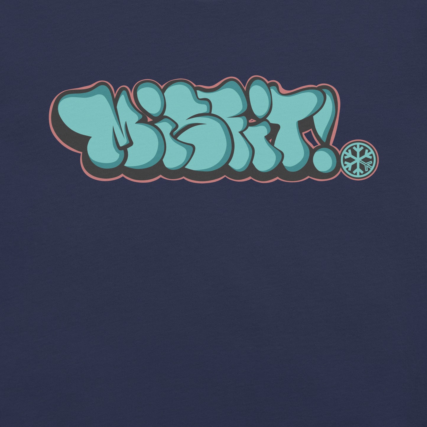 Navy-Misfit Graffiti Throwie Tee from B.Different Clothing, graphic, graffiti-inspired streetwear t-shirt