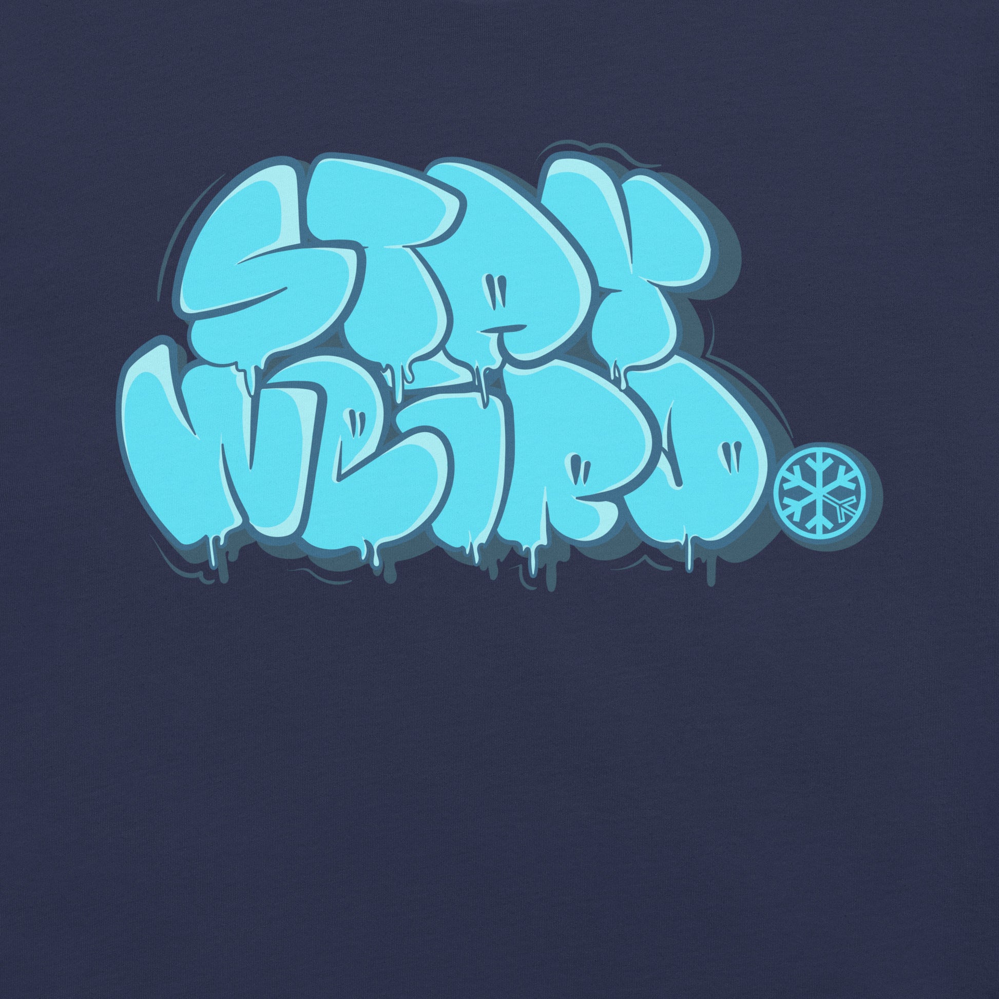 Navy-Stay Weird Graffiti Throw-up Tee from B.Different Clothing, graphic, graffiti-inspired streetwear t-shirt