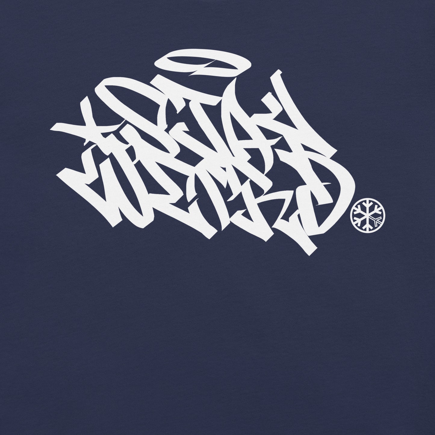 Navy-Stay Weird Graffiti Tag Tee from B.Different Clothing, graphic, graffiti-inspired streetwear t-shirt