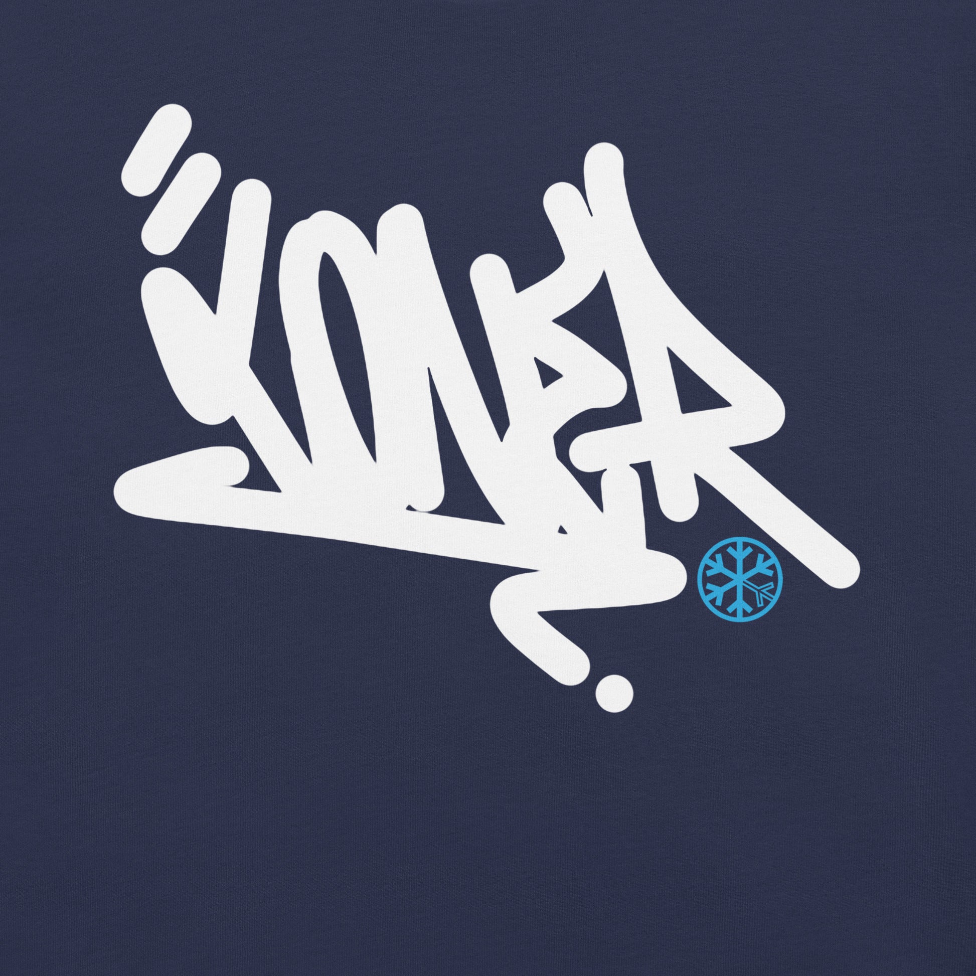 Navy-Loner Graffiti Tag Tee from B.Different Clothing, graphic, graffiti-inspired streetwear t-shirt