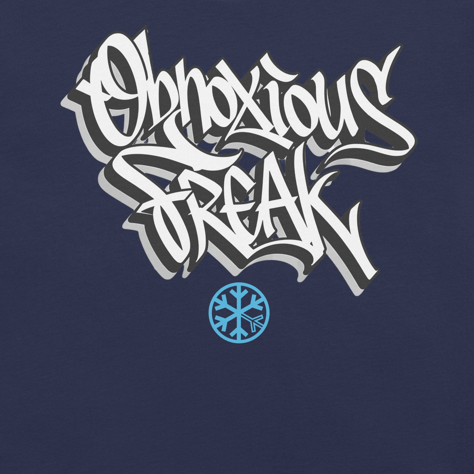 Navy-Obnoxious Freak Graffiti Tee from B.Different Clothing, graphic, graffiti-inspired streetwear t-shirt