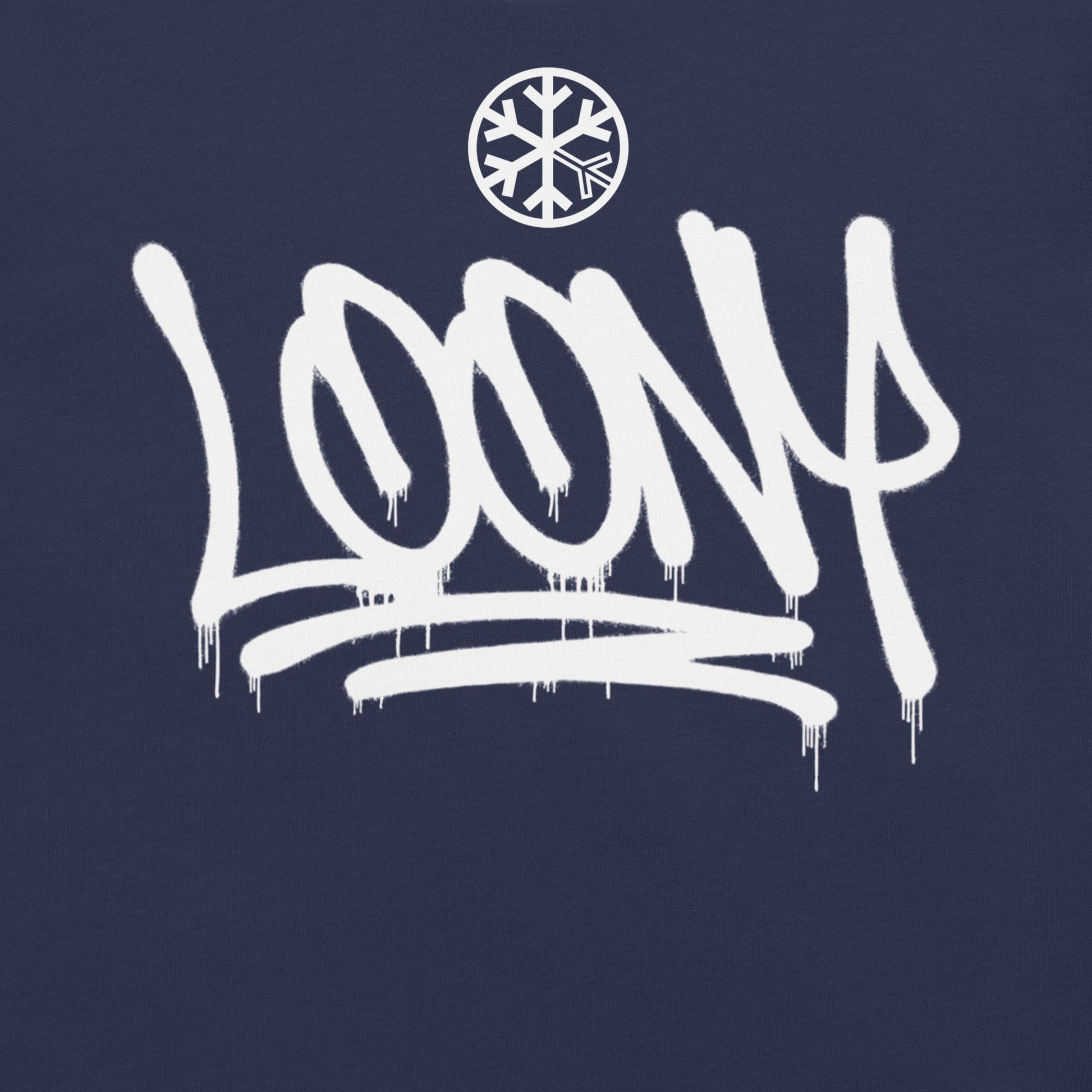 Navy-Loony Graffiti Tag Tee from B.Different Clothing, graphic, graffiti-inspired streetwear t-shirt