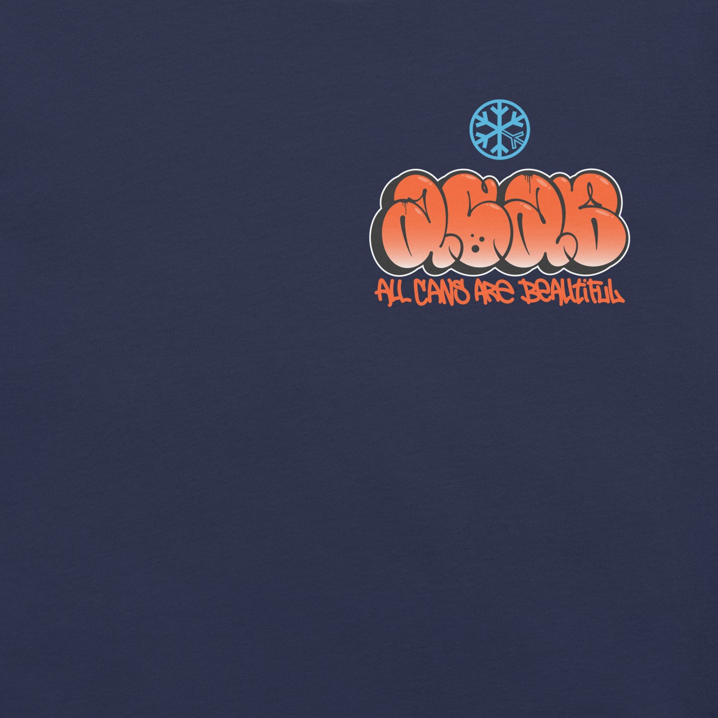 Navy-ACAB Girl Graffiti Tee from B.Different Clothing, front graphic, graffiti-inspired streetwear