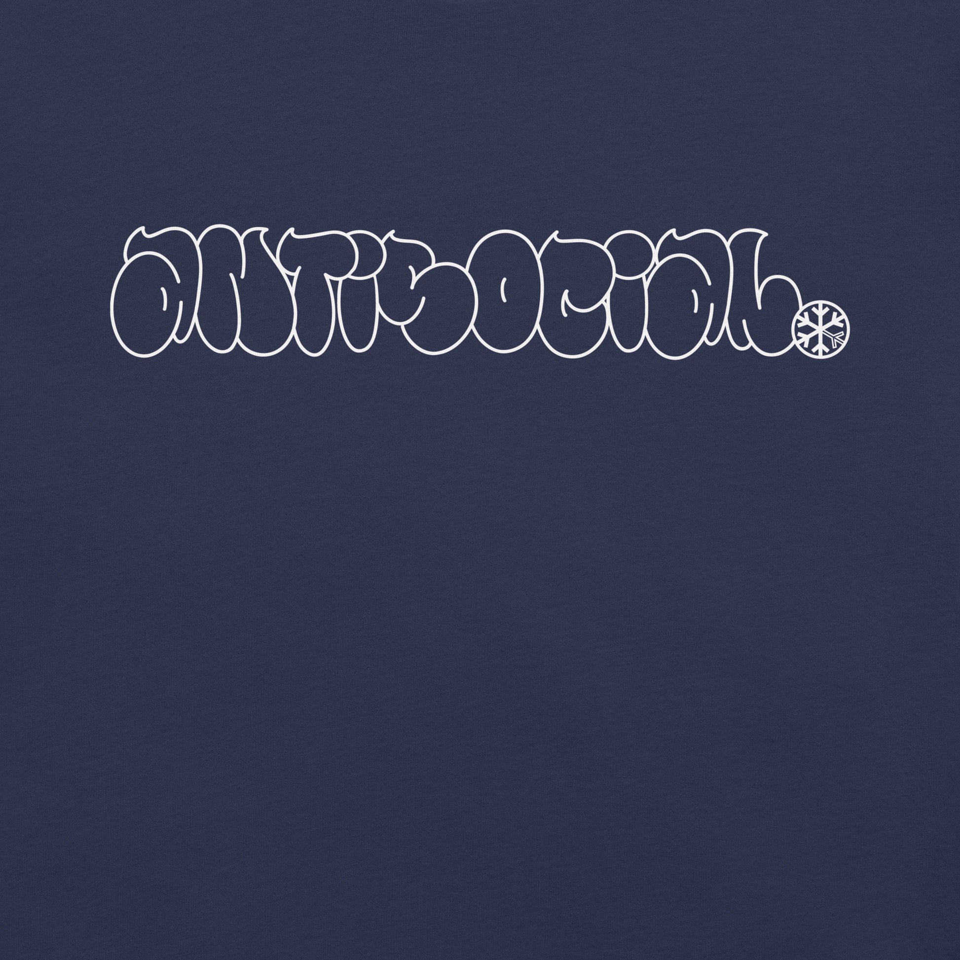 Navy-Antisocial Graffiti Hollow Tee from B.Different Clothing, graphic, graffiti-inspired streetwear t-shirt