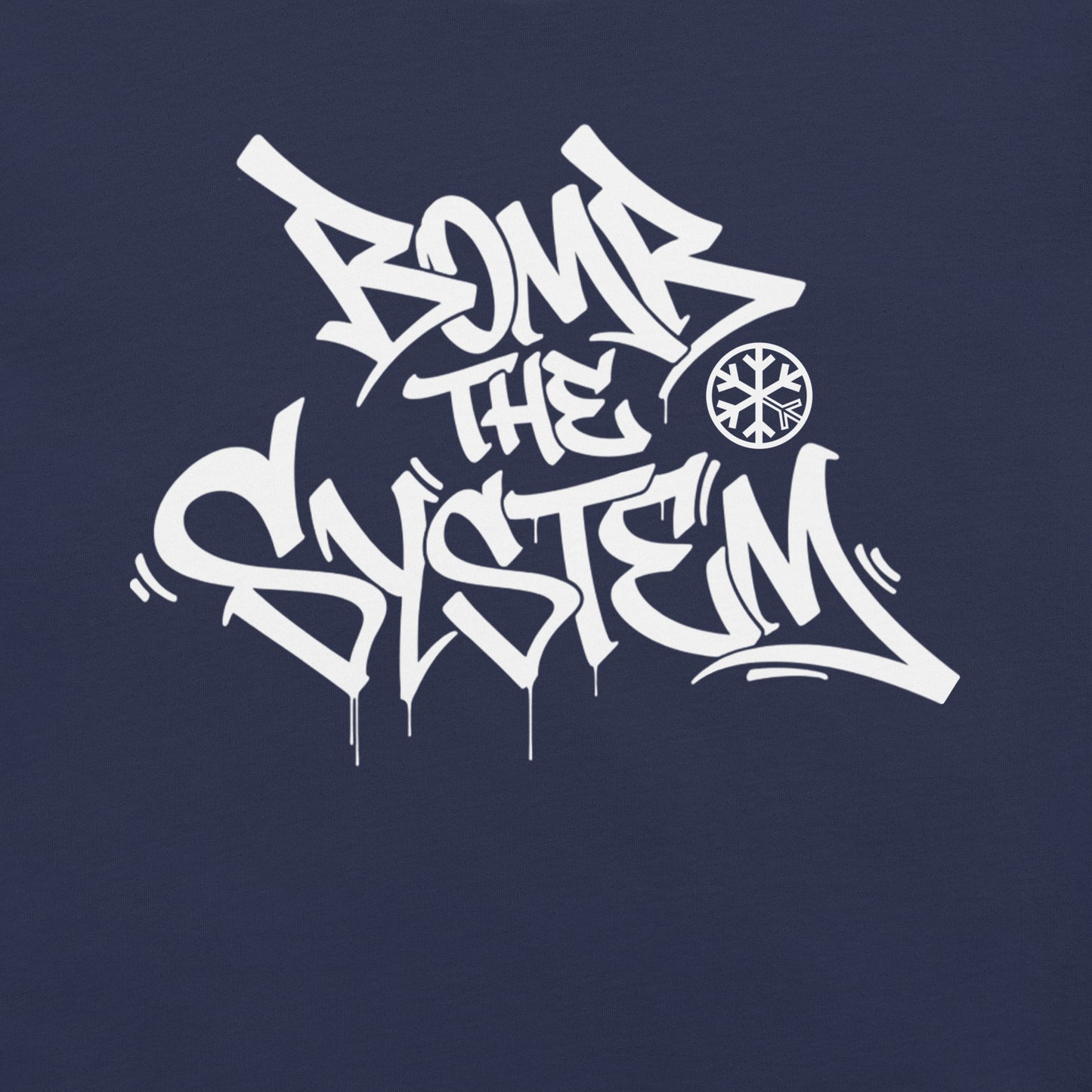 Navy-Bomb The System Graffiti Tee from B.Different Clothing, graphic, graffiti-inspired streetwear t-shirt