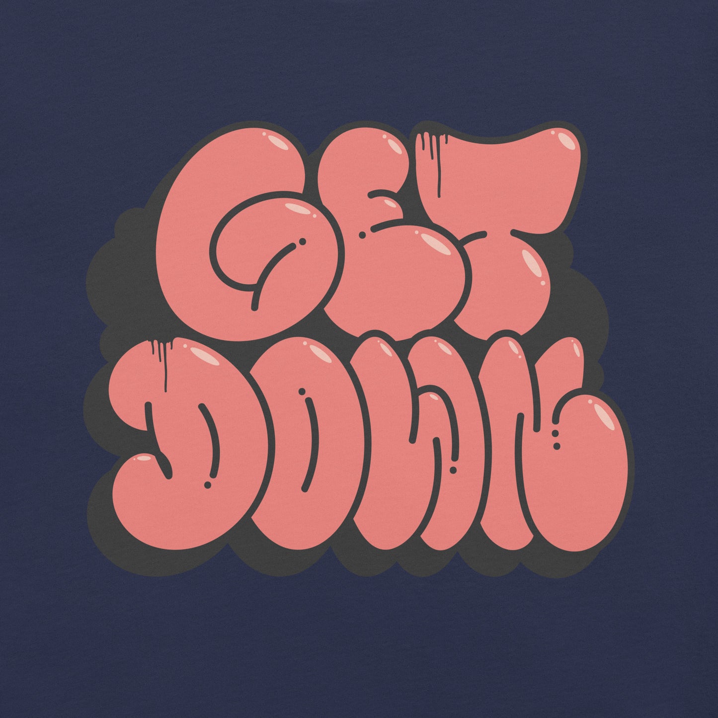 Navy-Get Down Graffiti Throw-up Tee from B.Different Clothing, graphic, graffiti-inspired streetwear t-shirt