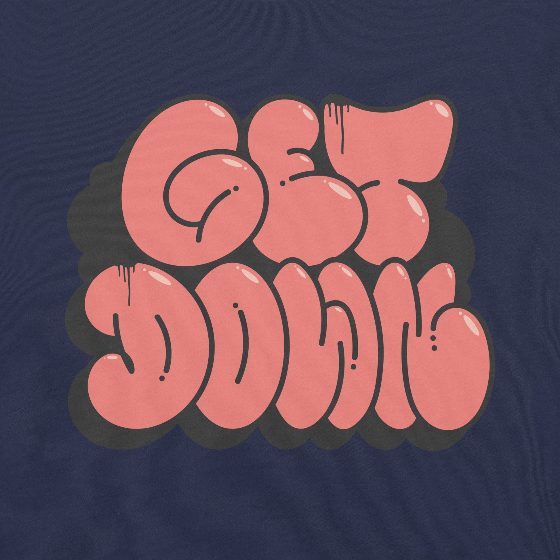 Navy-Get Down Graffiti Throw-up Tee from B.Different Clothing, graphic, graffiti-inspired streetwear t-shirt