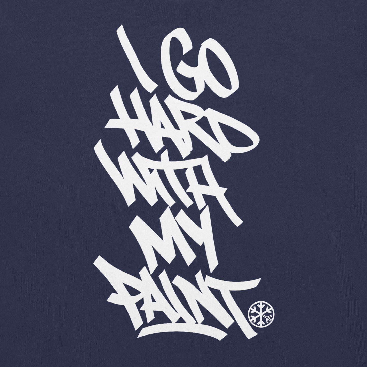 Navy-I Go Hard With My Paint Graffiti Tee from B.Different Clothing, graphic, graffiti-inspired streetwear t-shirt