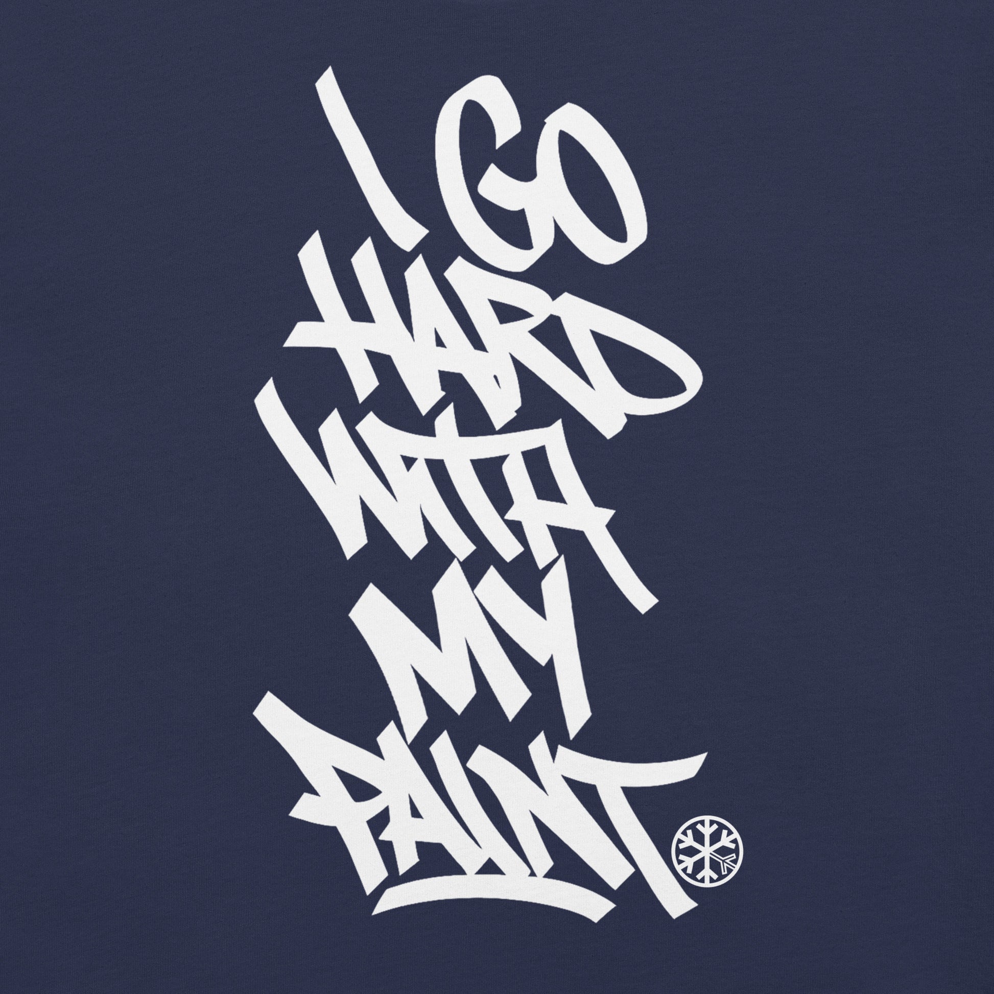 Navy-I Go Hard With My Paint Graffiti Tee from B.Different Clothing, graphic, graffiti-inspired streetwear t-shirt