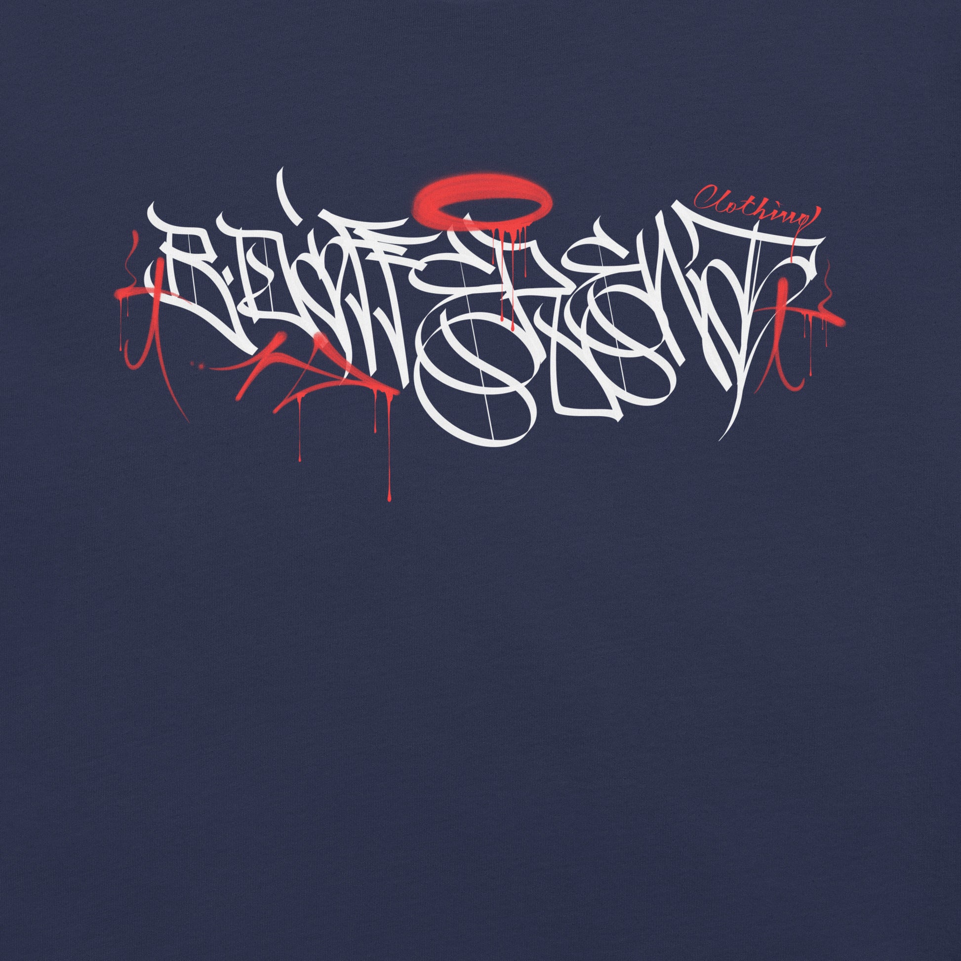 Navy-Caos One Collab Graffiti Tee from B.Different Clothing, graphic, graffiti-inspired streetwear t-shirt