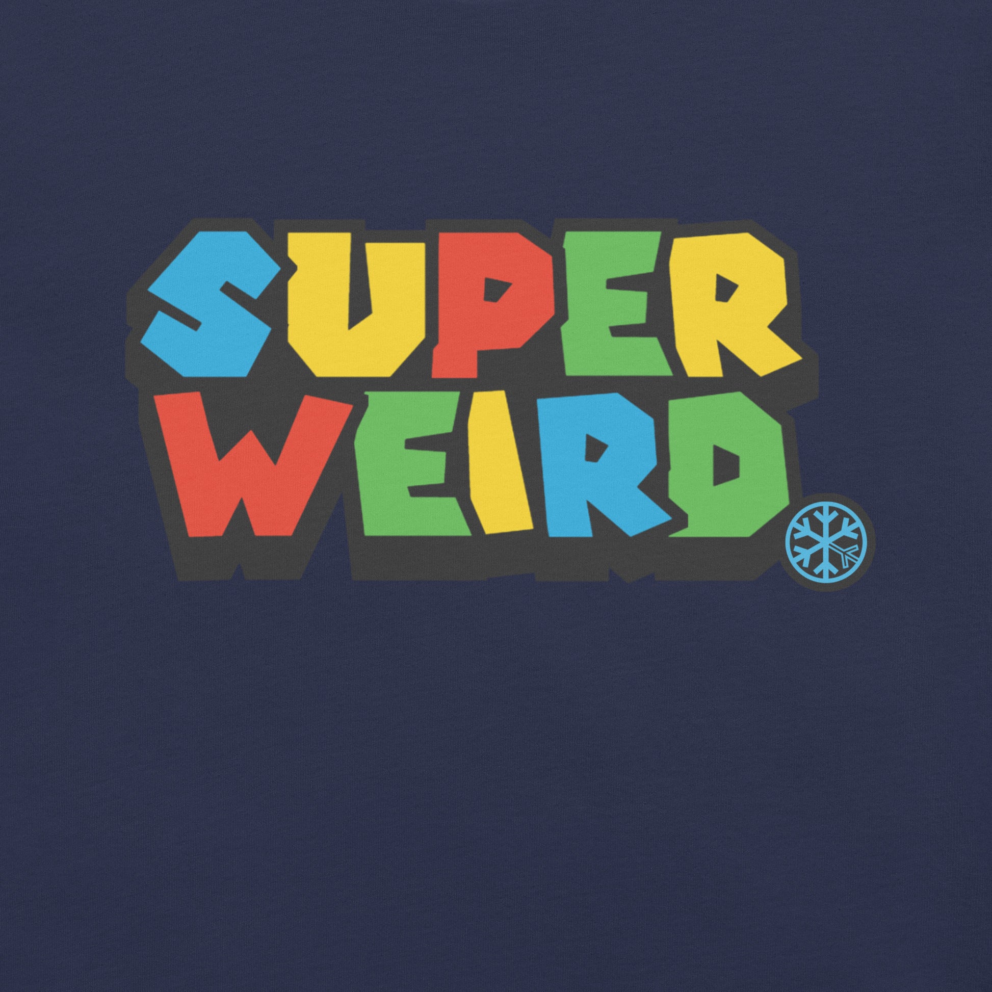Navy-Super Weird Tee from B.Different Clothing, graphic, graffiti-inspired streetwear t-shirt