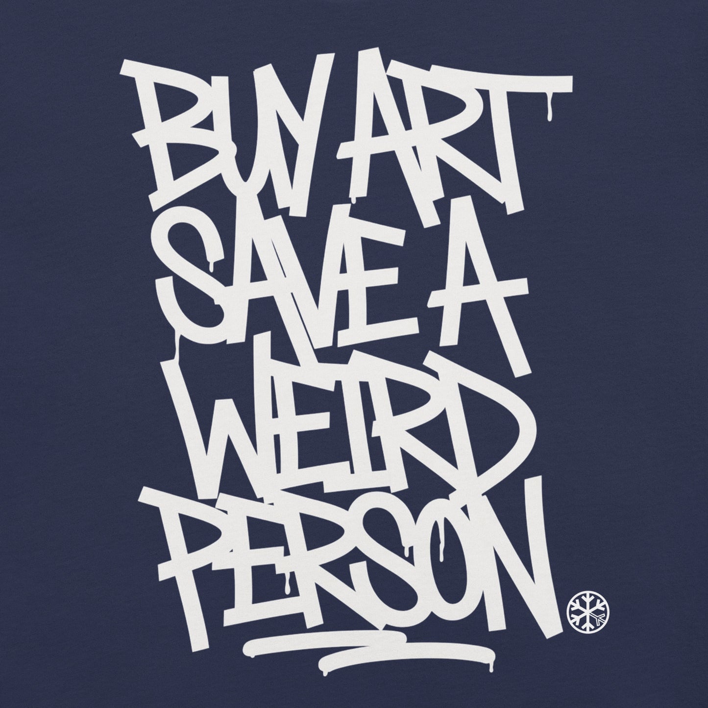 Navy-Buy Art Save a Weird Person Graffiti Tee from B.Different Clothing, graphic, graffiti-inspired streetwear t-shirt