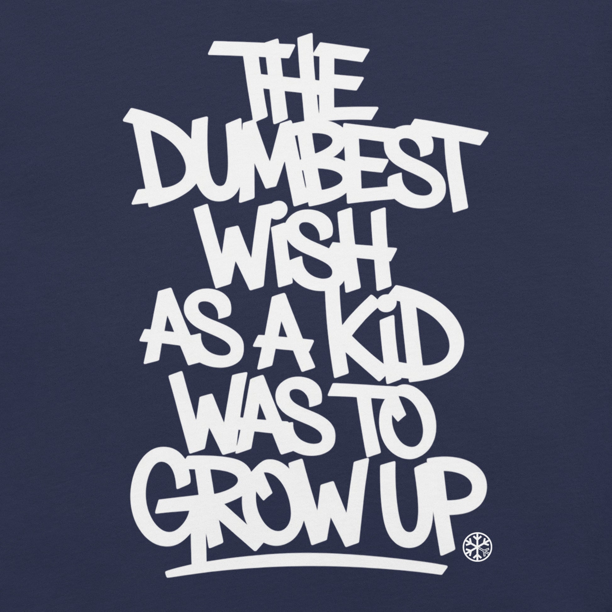 Navy-The Dumbest Wish Graffiti Tag Tee from B.Different Clothing, graphic, graffiti-inspired streetwear t-shirt