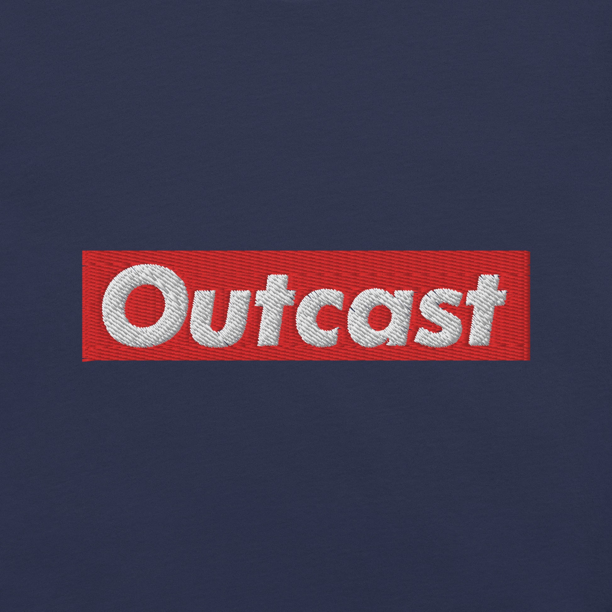 Navy-Outcast Box Tee from B.Different Clothing, graphic, graffiti-inspired streetwear t-shirt
