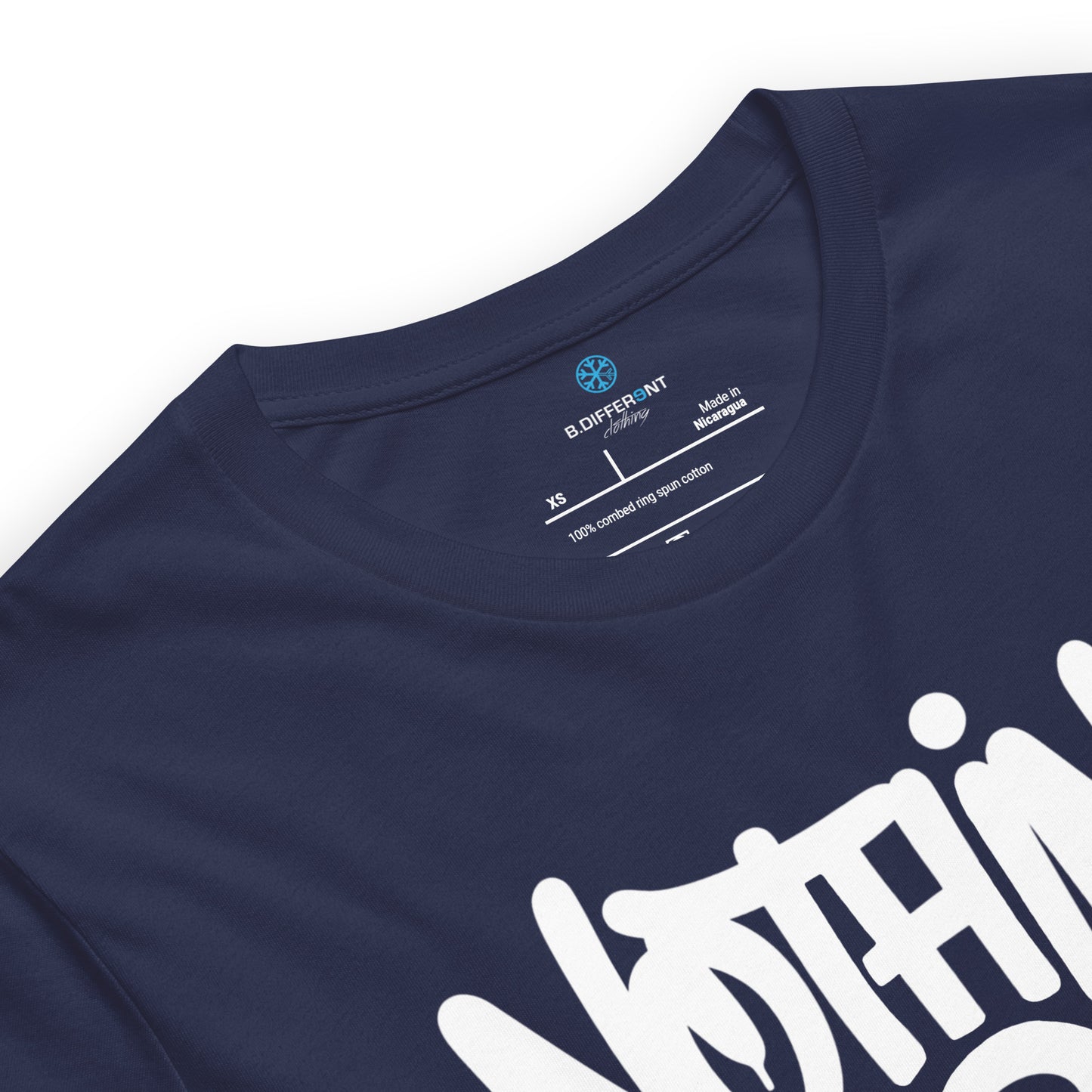 Navy-Nothing 2 Obey Graffiti Tee from B.Different Clothing, collar, graffiti-inspired streetwear t-shirt