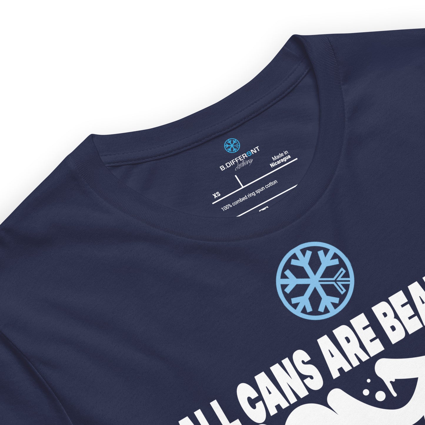 Navy-Acab Graffiti Tag Tee from B.Different Clothing, collar, graffiti-inspired streetwear t-shirt