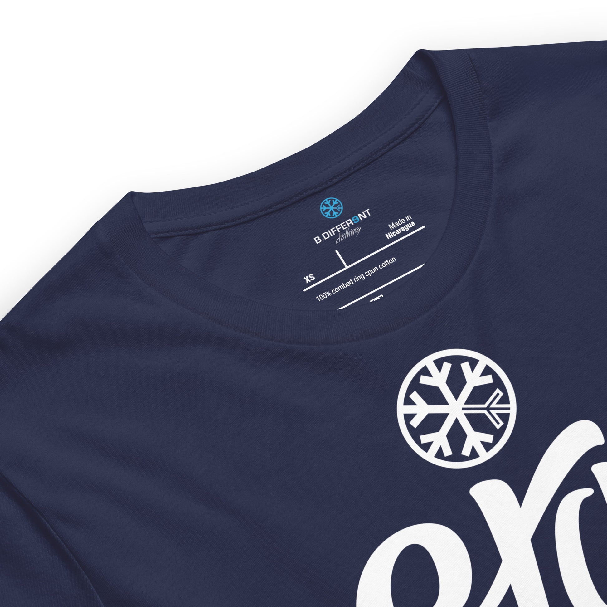 Navy-Stay Weird Tee from B.Different Clothing, collar, graffiti-inspired streetwear t-shirt