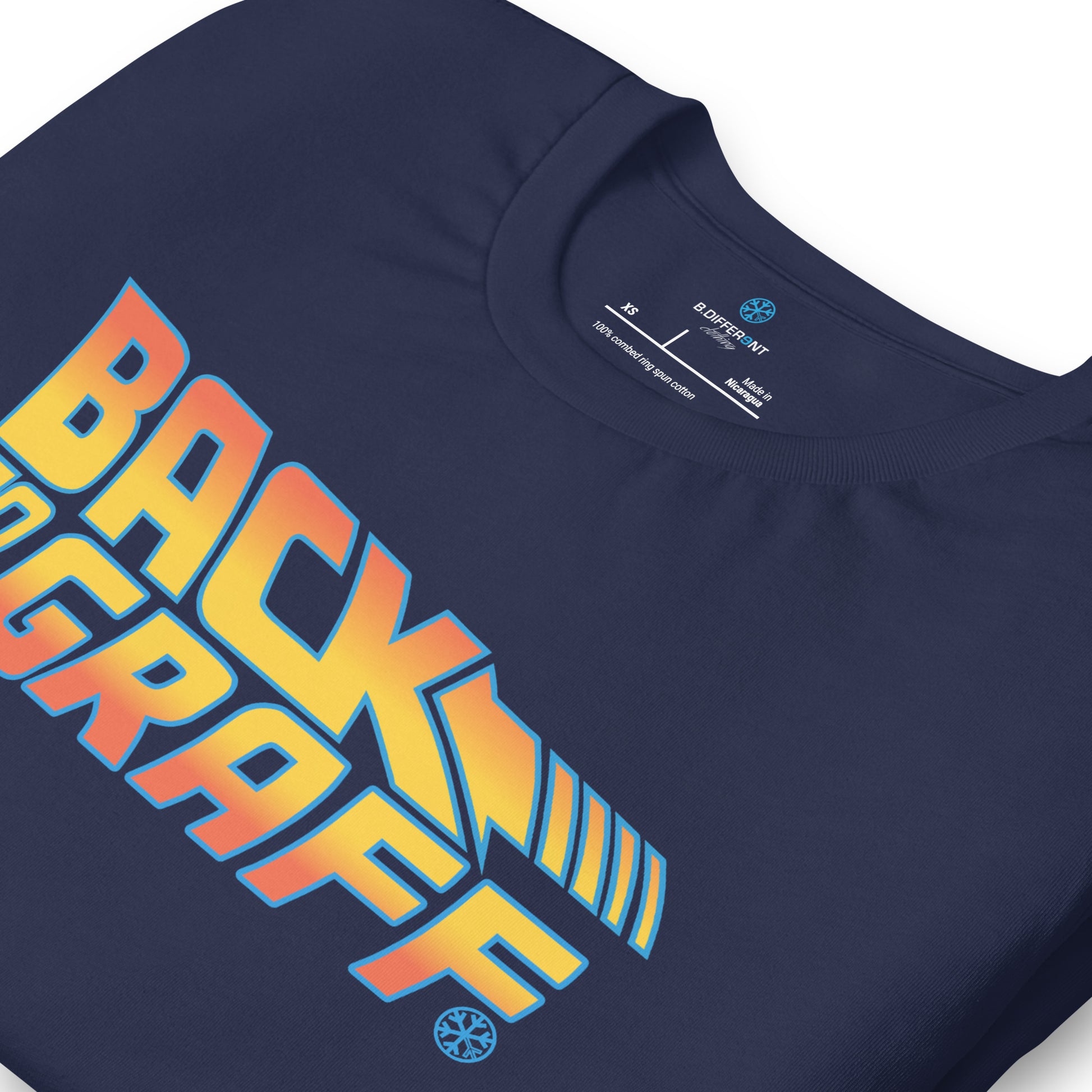 Navy-Back to the Graff Tee from B.Different Clothing, detail, graffiti-inspired streetwear t-shirt