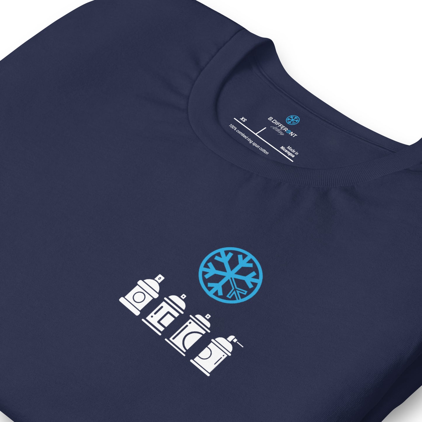 Navy-Get Down Graffiti Character Tee from B.Different Clothing, detail, graffiti-inspired streetwear t-shirt