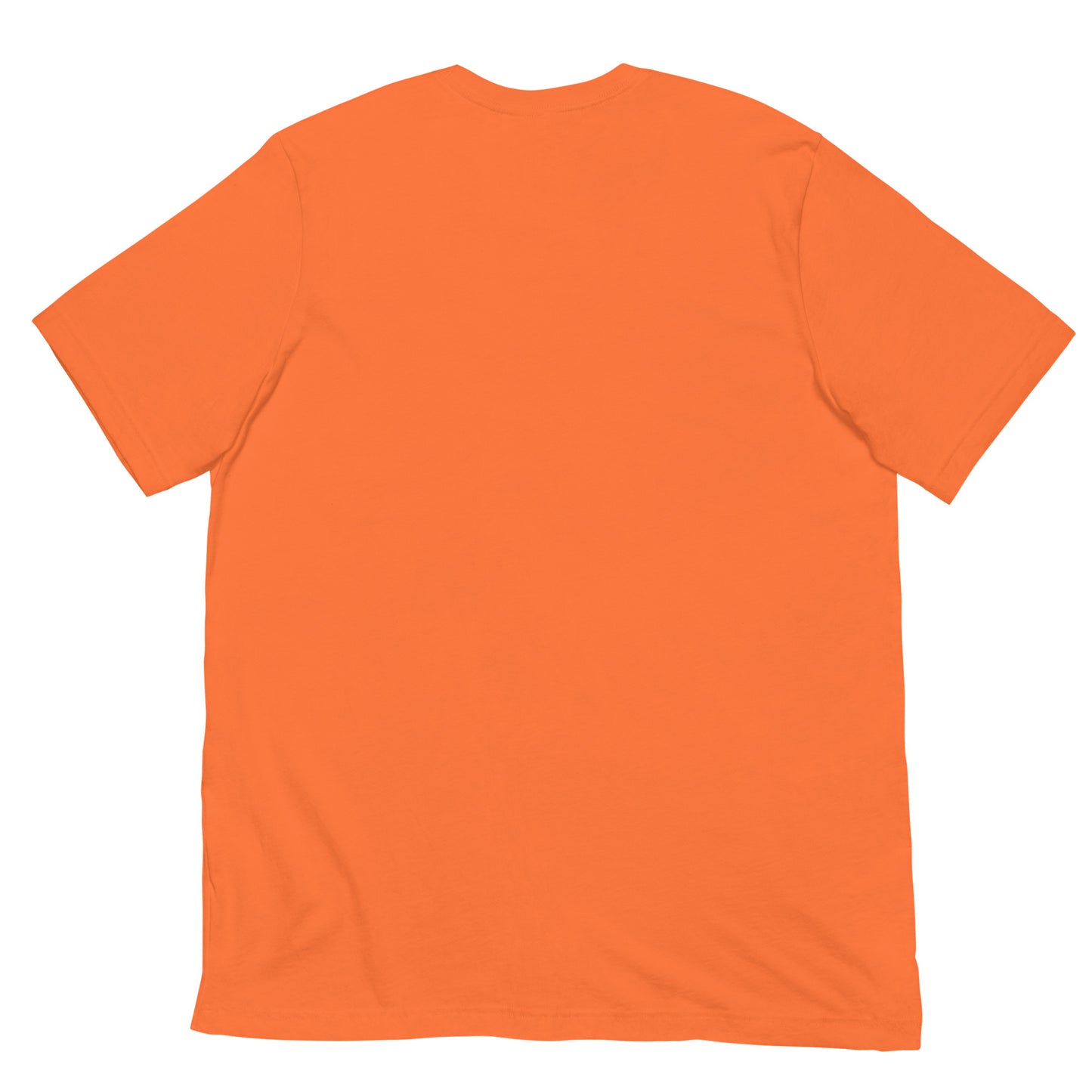 Orange-Shut Up and Paint Graffiti Tee from B.Different Clothing, back view, graffiti-inspired streetwear t-shirt