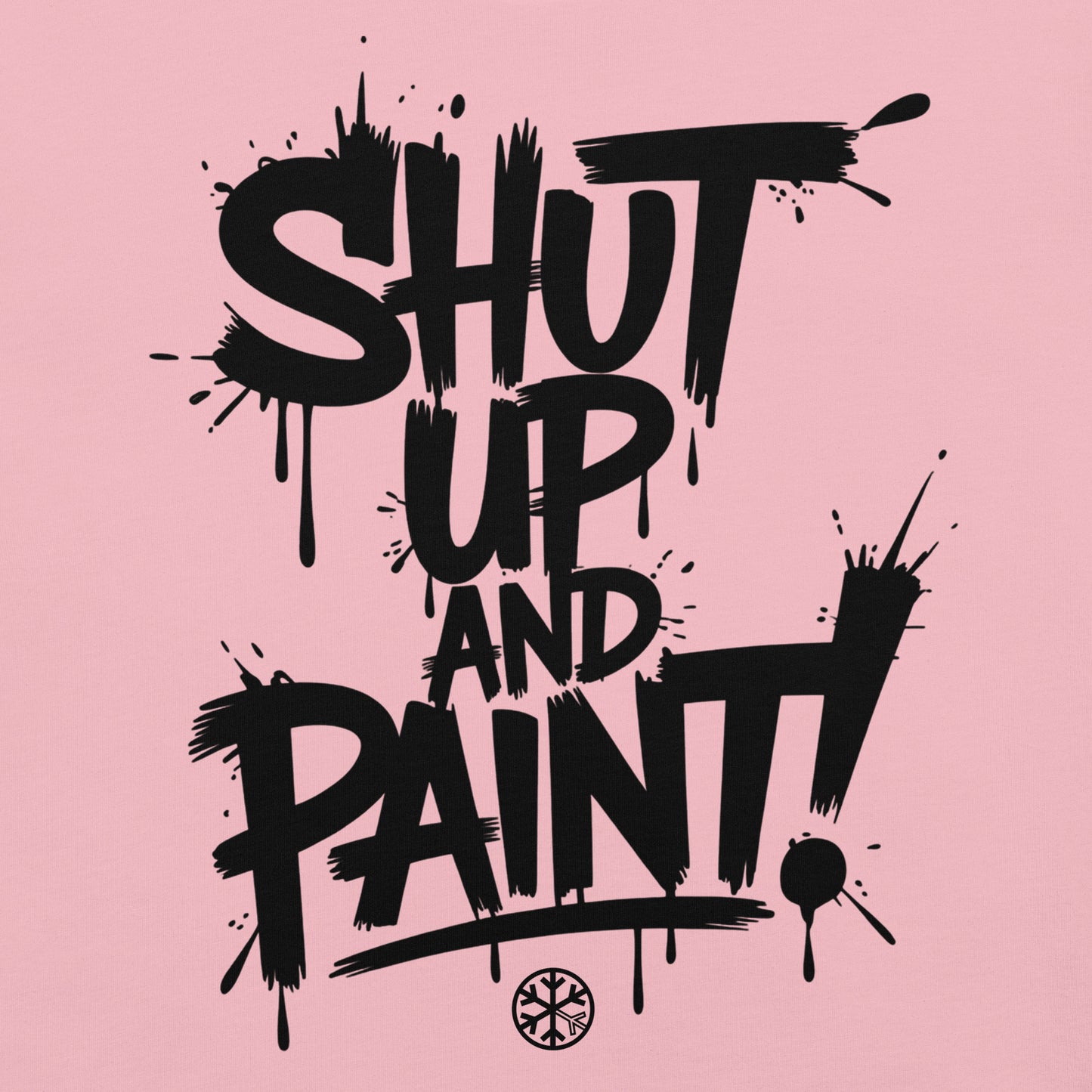 Pink-Shut Up and Paint Graffiti Tee from B.Different Clothing, graphic, graffiti-inspired streetwear t-shirt