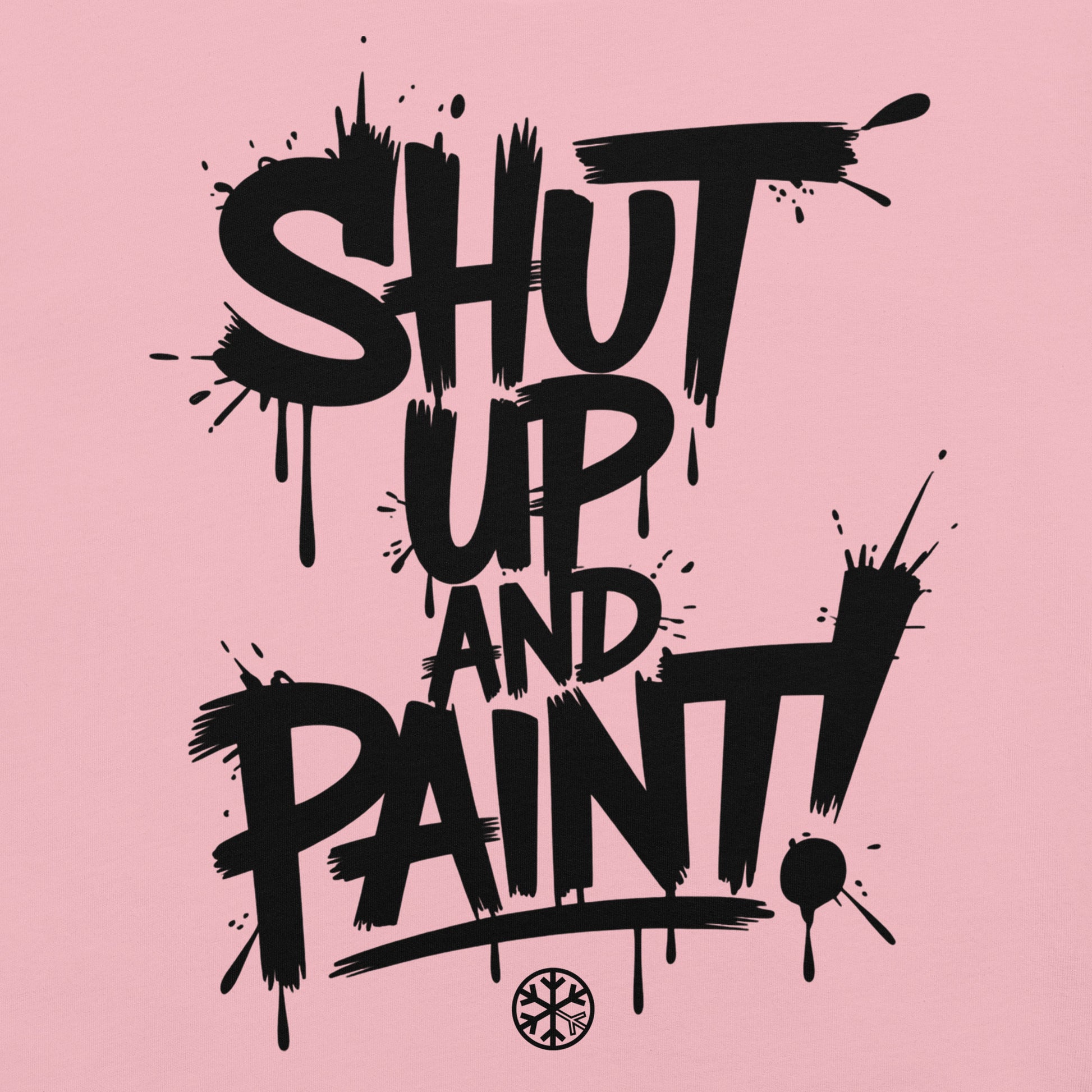 Pink-Shut Up and Paint Graffiti Tee from B.Different Clothing, graphic, graffiti-inspired streetwear t-shirt