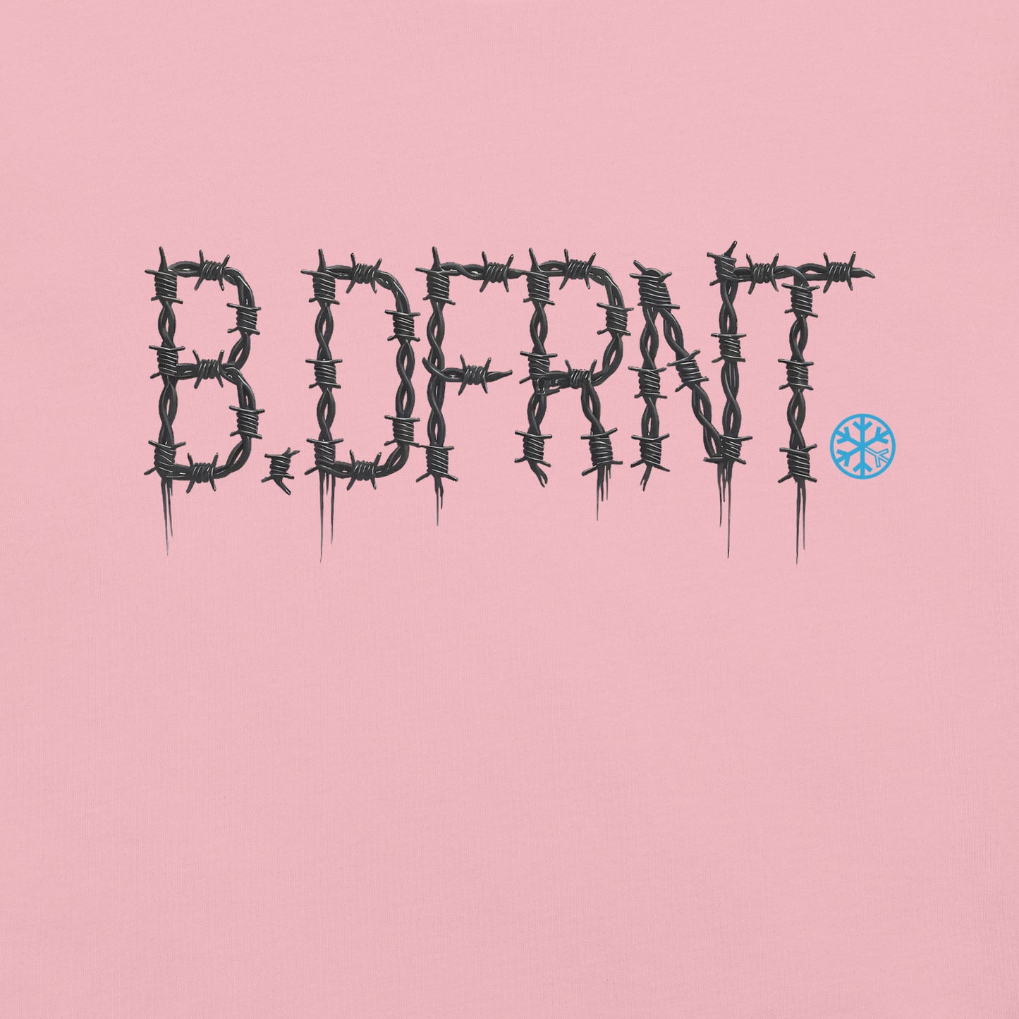 Pink-B.DFRNT Barbed Wire Tee from B.Different Clothing, graphic, graffiti-inspired streetwear t-shirt