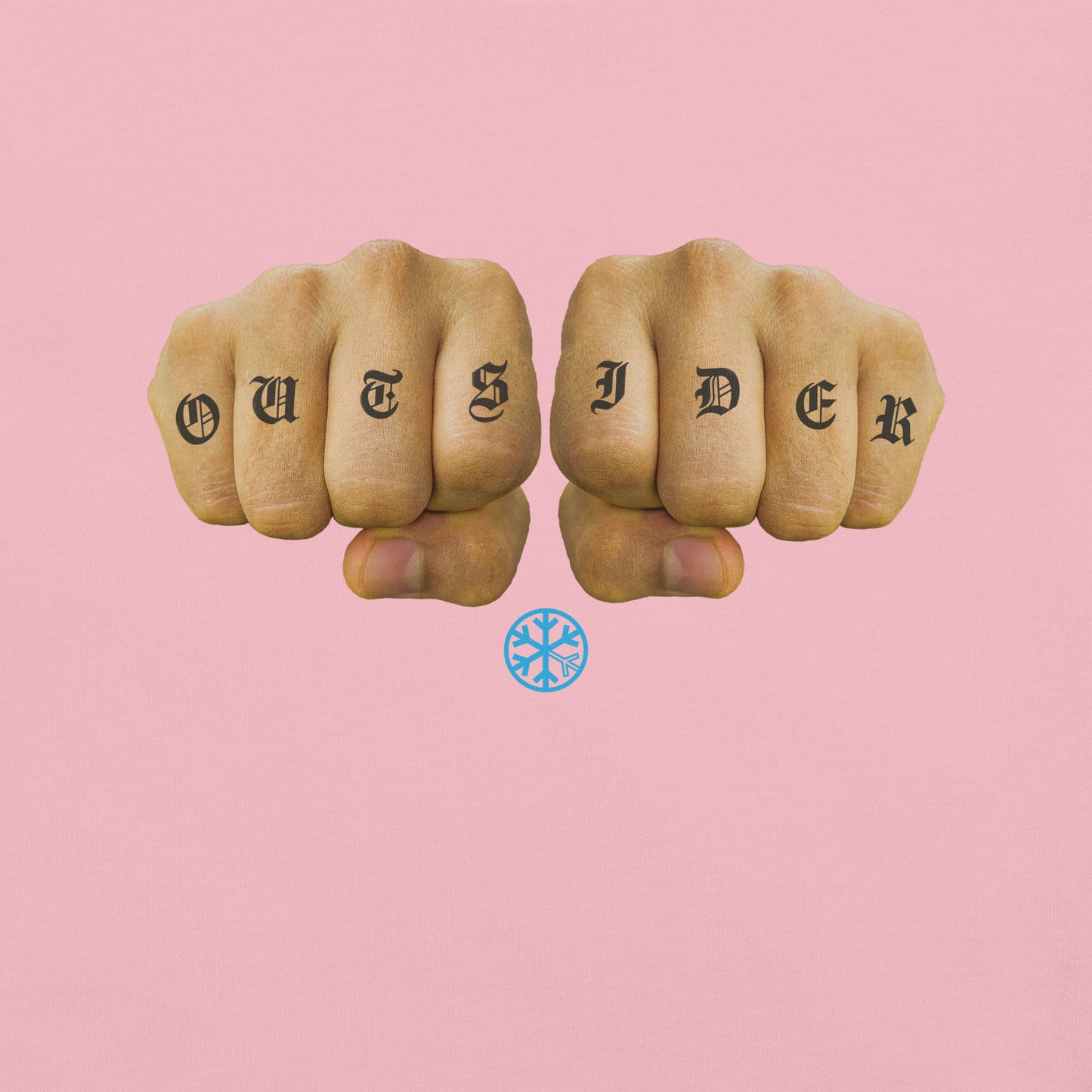 Pink-Outsider Tattoo Tee from B.Different Clothing, graphic, graffiti-inspired streetwear t-shirt