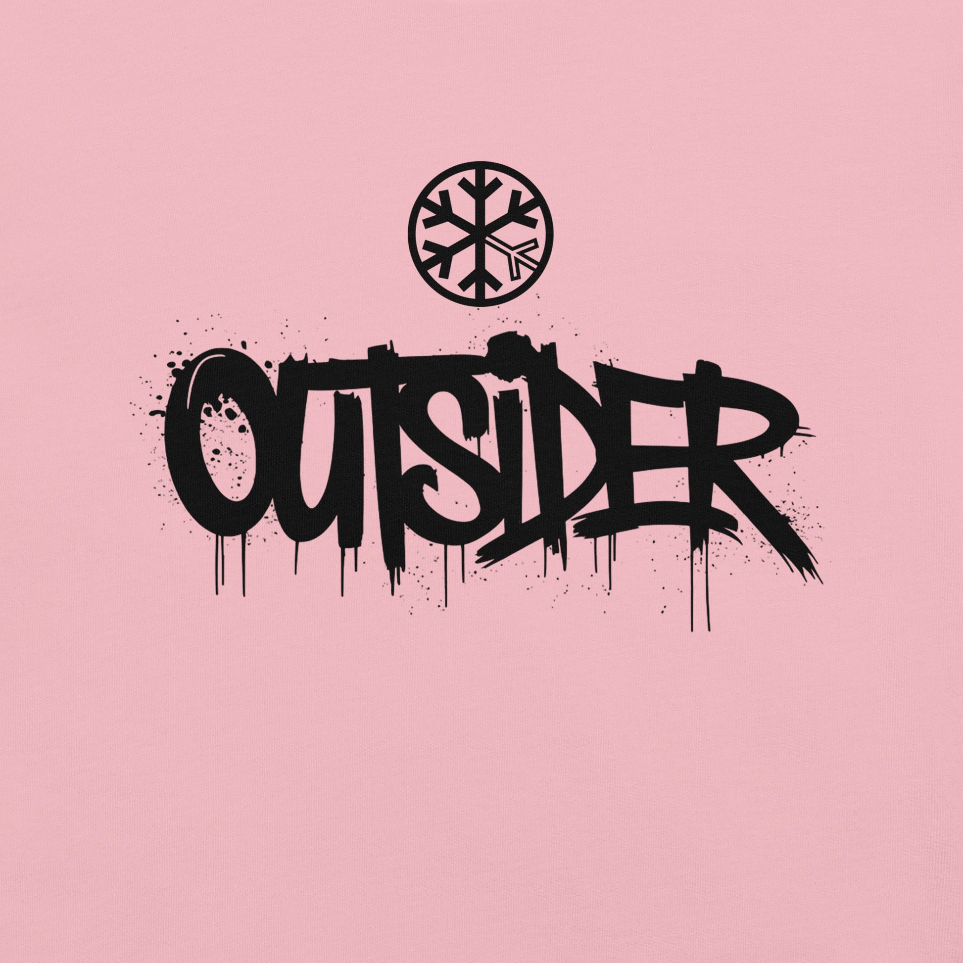 Pink-Outsider Graffiti Tag Tee from B.Different Clothing, graphic, graffiti-inspired streetwear t-shirt