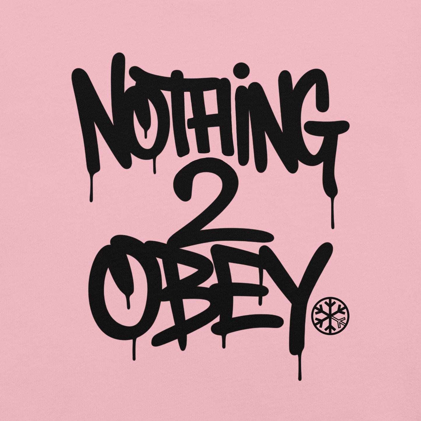 Pink-Nothing 2 Obey Graffiti Tee from B.Different Clothing, graphic, graffiti-inspired streetwear t-shirt