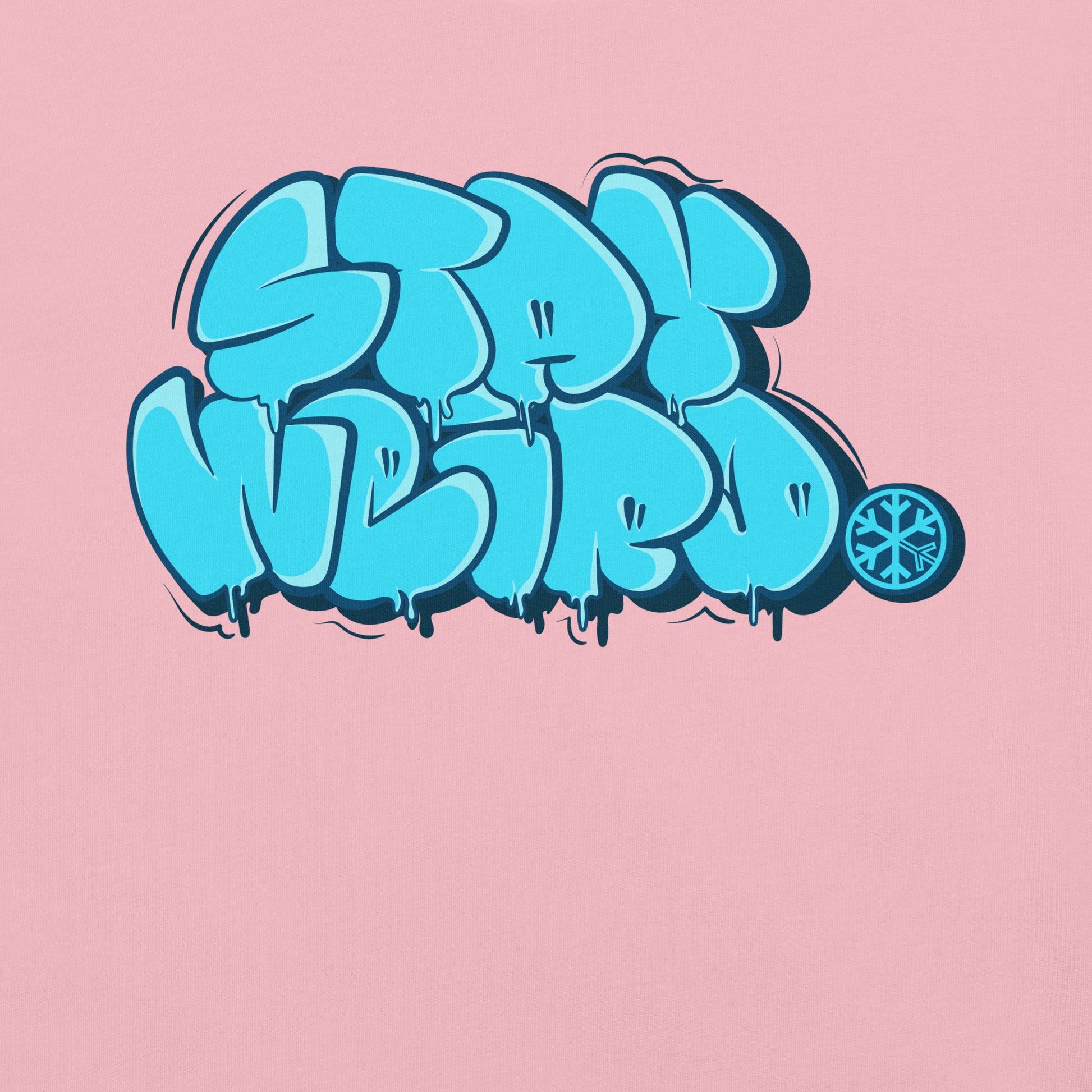 Pink-Stay Weird Graffiti Throw-up Tee from B.Different Clothing, graphic, graffiti-inspired streetwear t-shirt