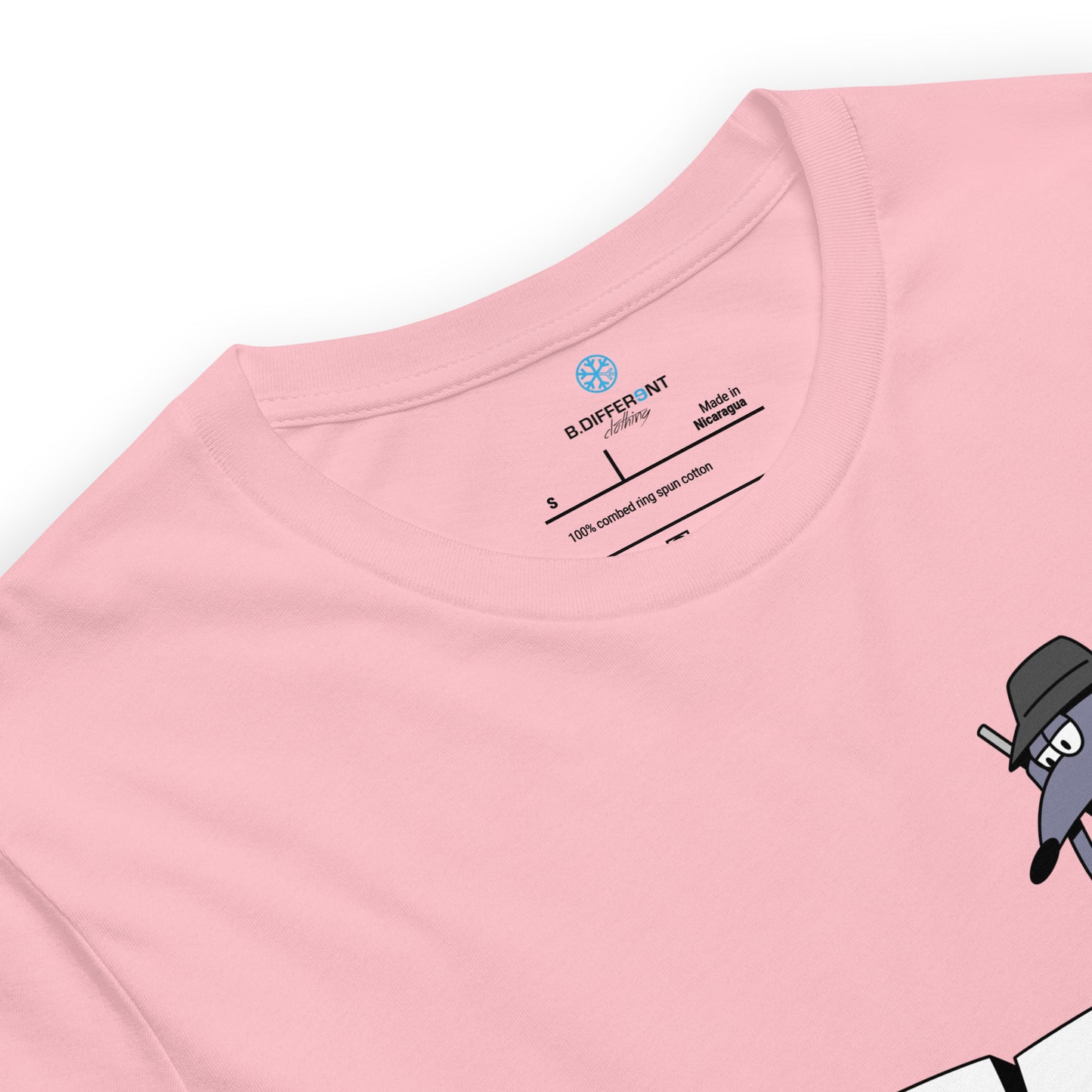 Pink-Bad Boy Graffiti Tee from B.Different Clothing, collar, graffiti-inspired streetwear t-shirt