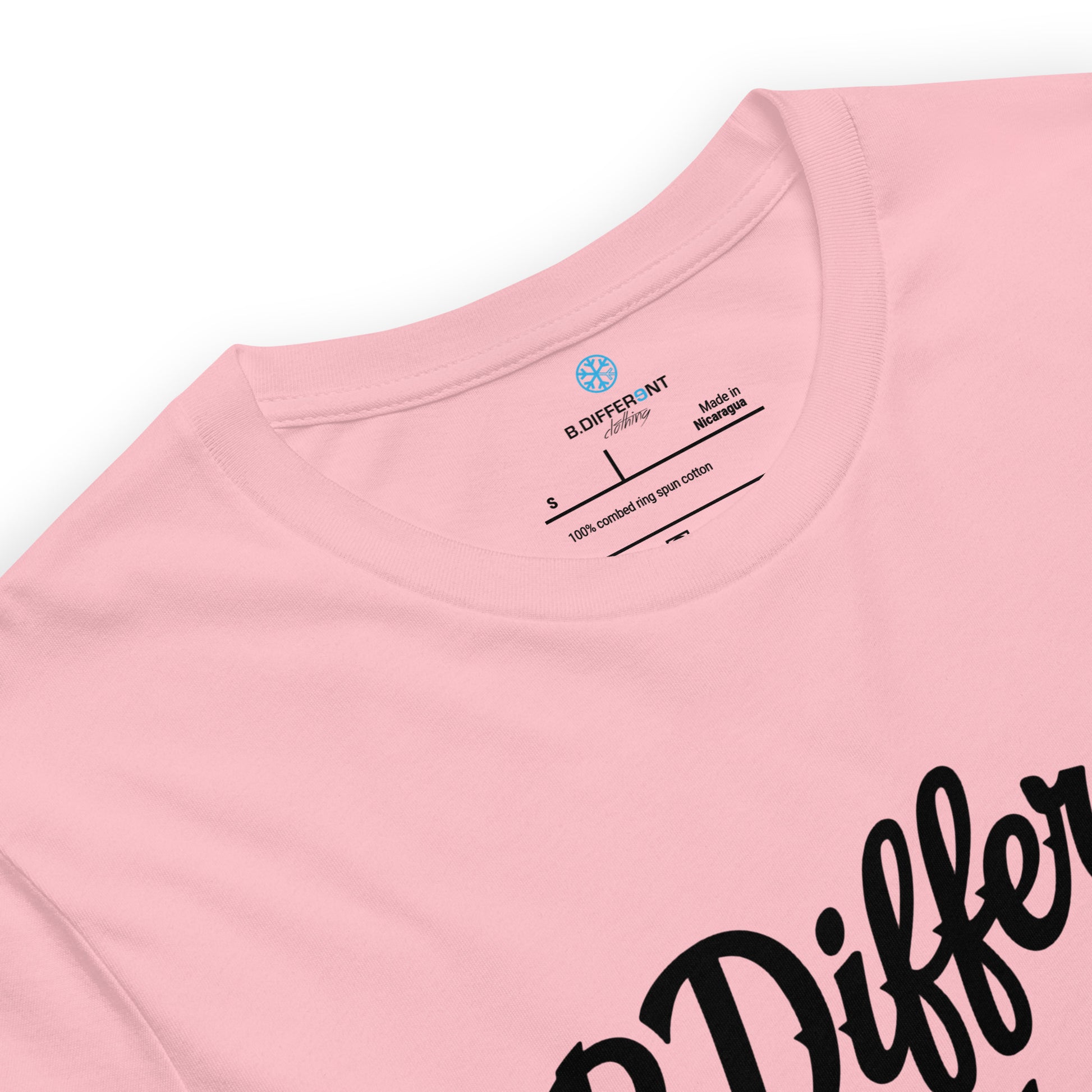 Pink-The League Tee from B.Different Clothing, collar, graffiti-inspired streetwear t-shirt