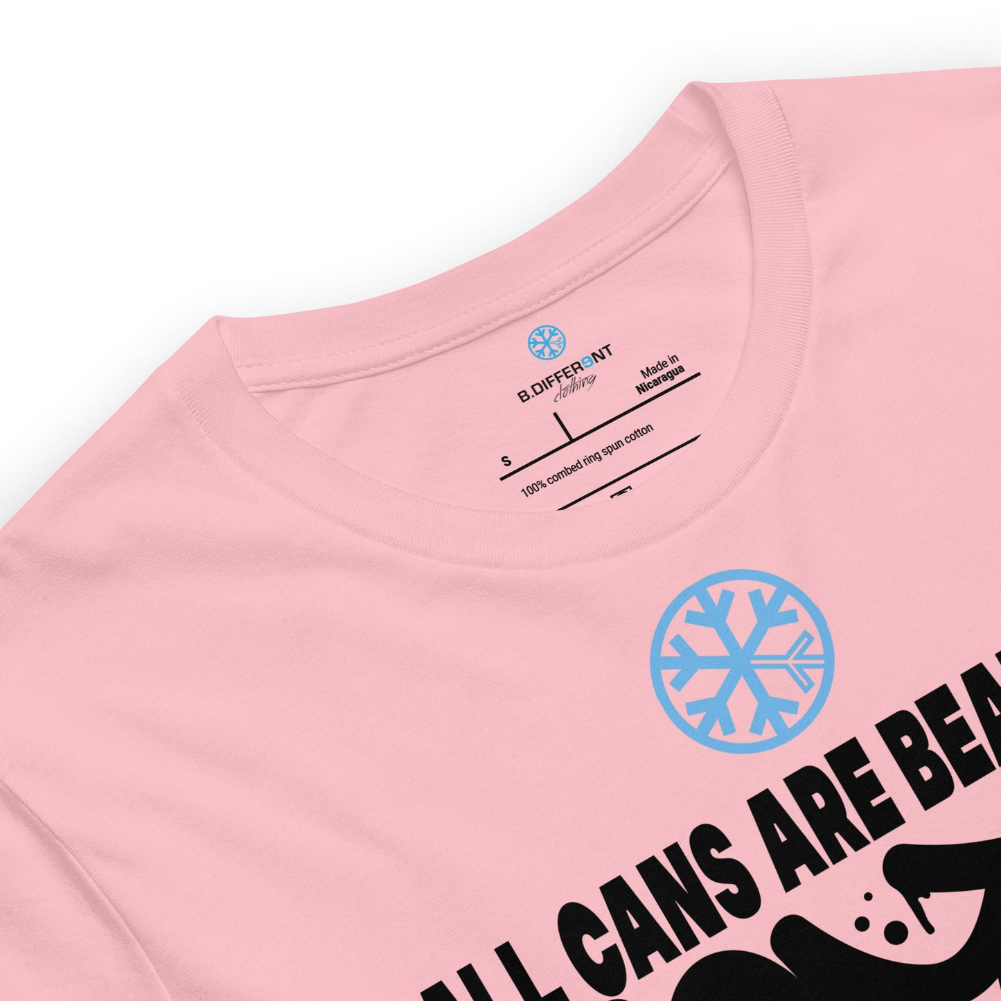 Pink-Acab Graffiti Tag Tee from B.Different Clothing, collar, graffiti-inspired streetwear t-shirt