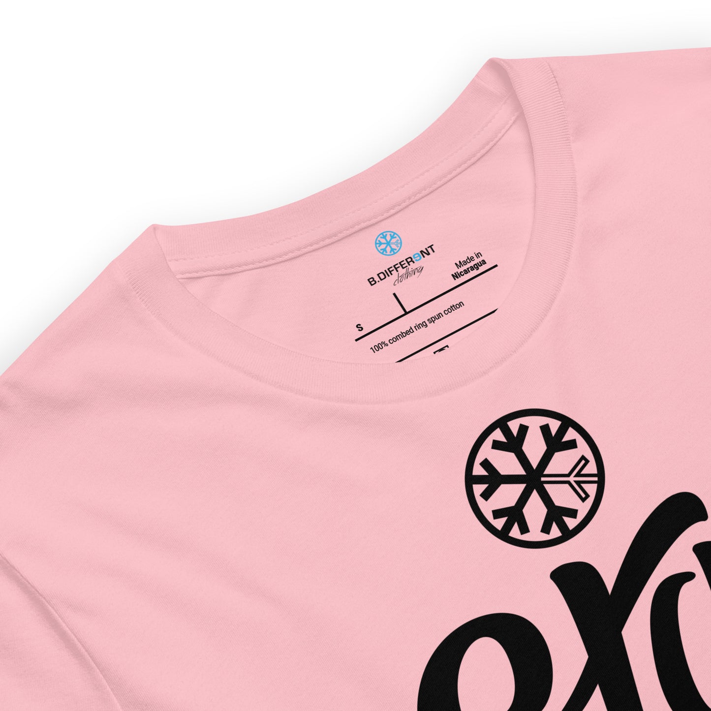 Pink-Stay Weird Tee from B.Different Clothing, collar, graffiti-inspired streetwear t-shirt