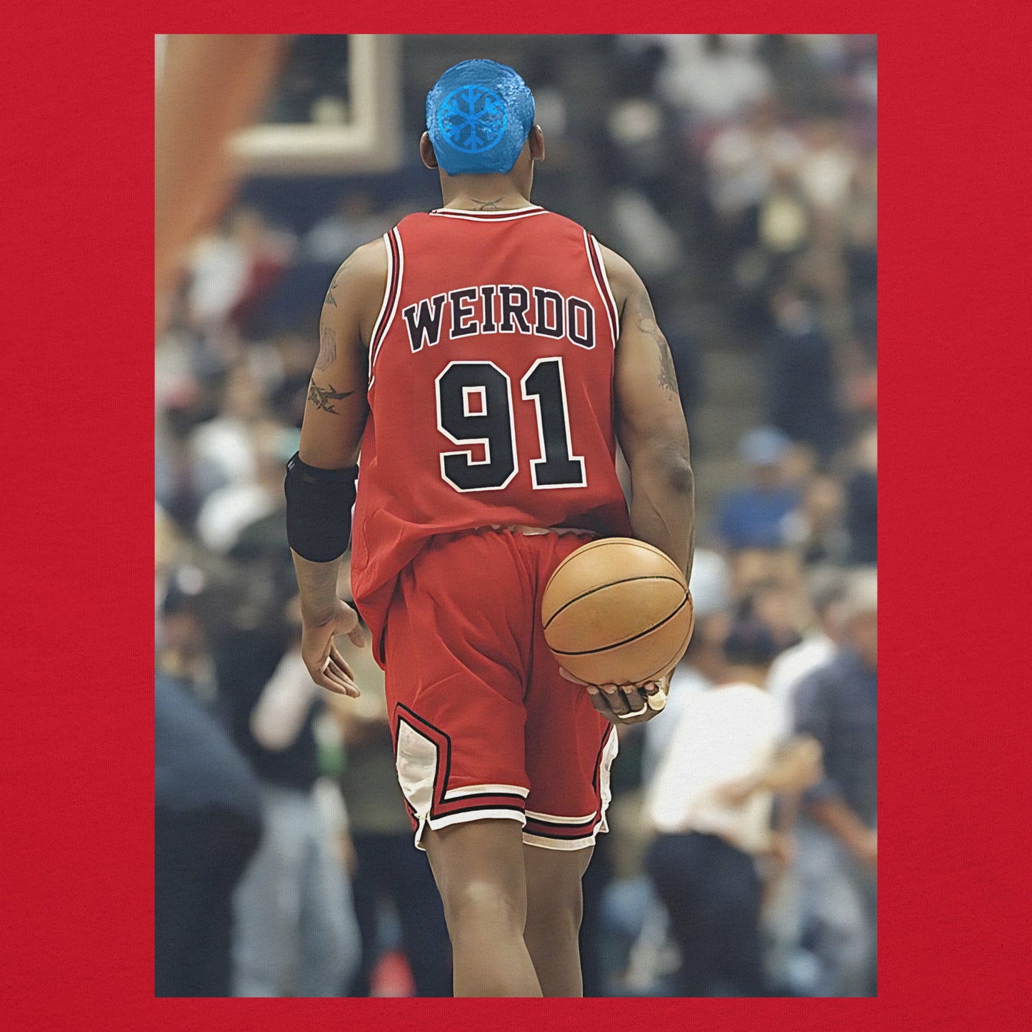 Red-Dennis Graffiti Tee from B.Different Clothing, graphic, graffiti-inspired streetwear t-shirt