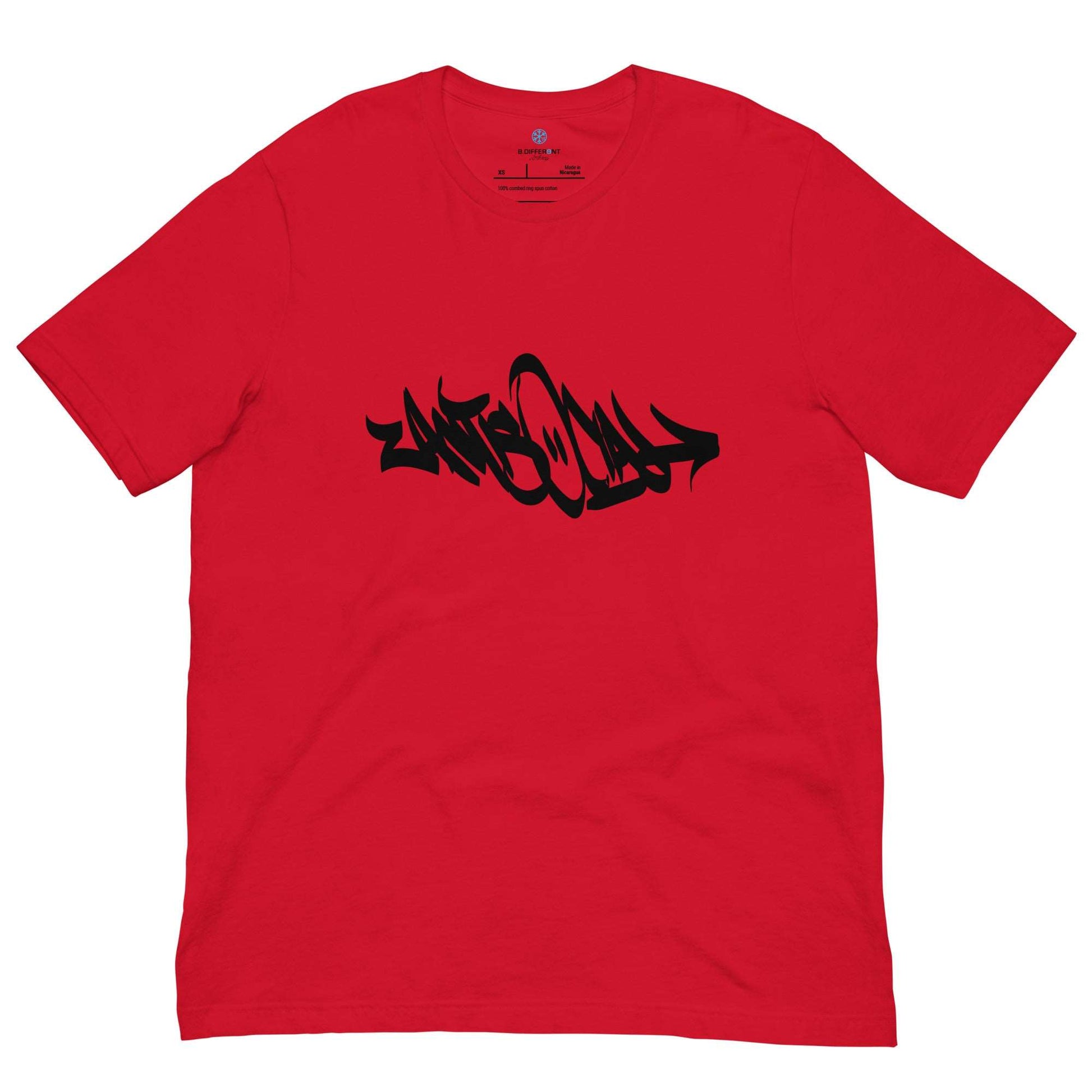 Antisocial Graffiti Tag Tee red B.Different Clothing graffiti street art inspired streetwear brand