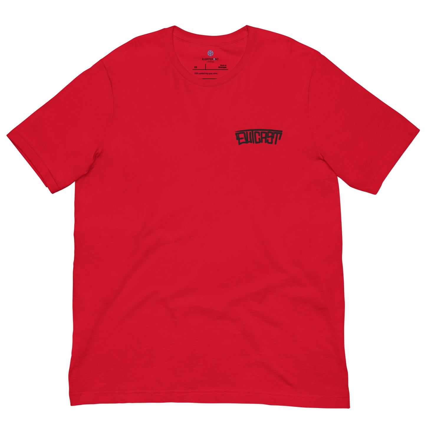 Outcast Graffiti Tag Tee red B.Different Clothing graffiti street art inspired streetwear brand