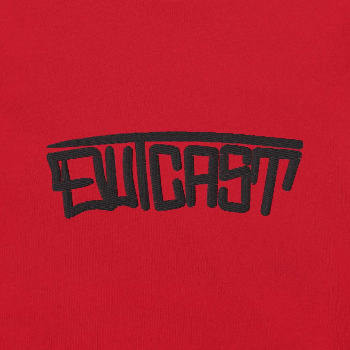 graphic of Outcast Graffiti Tag Tee red B.Different Clothing graffiti street art inspired streetwear brand