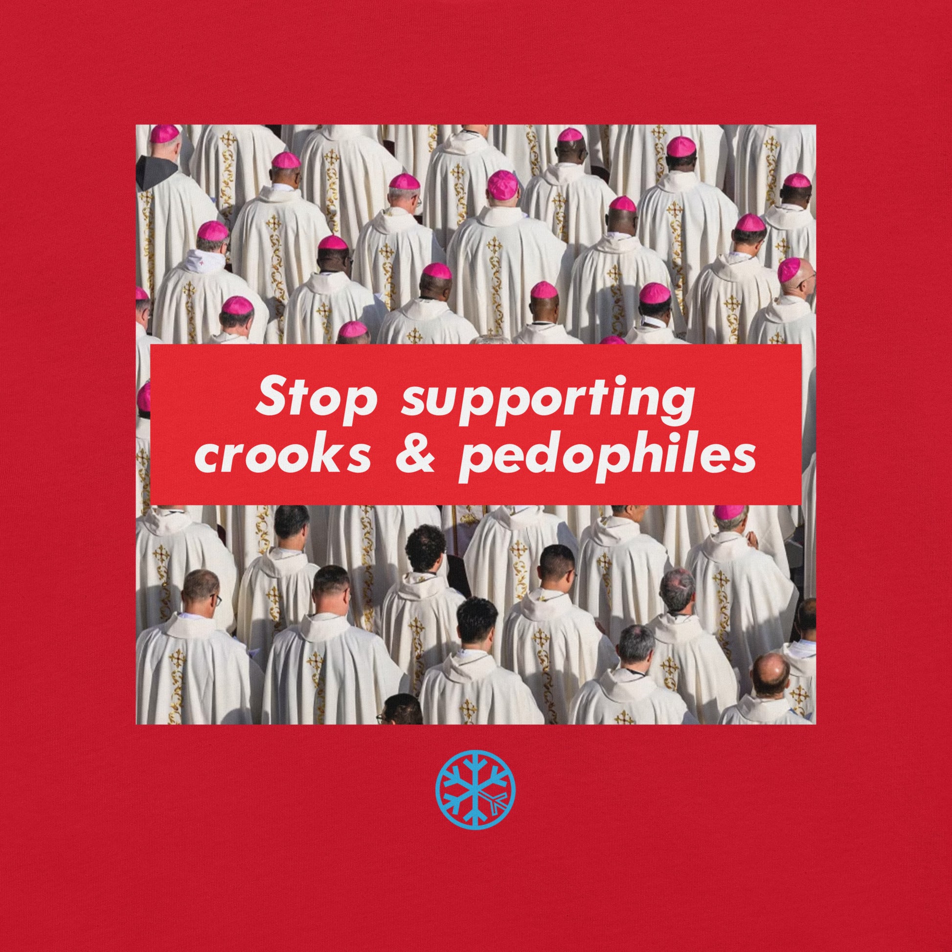 Red-Vatican Crooks Tee from B.Different Clothing, graphic, graffiti-inspired streetwear t-shirt