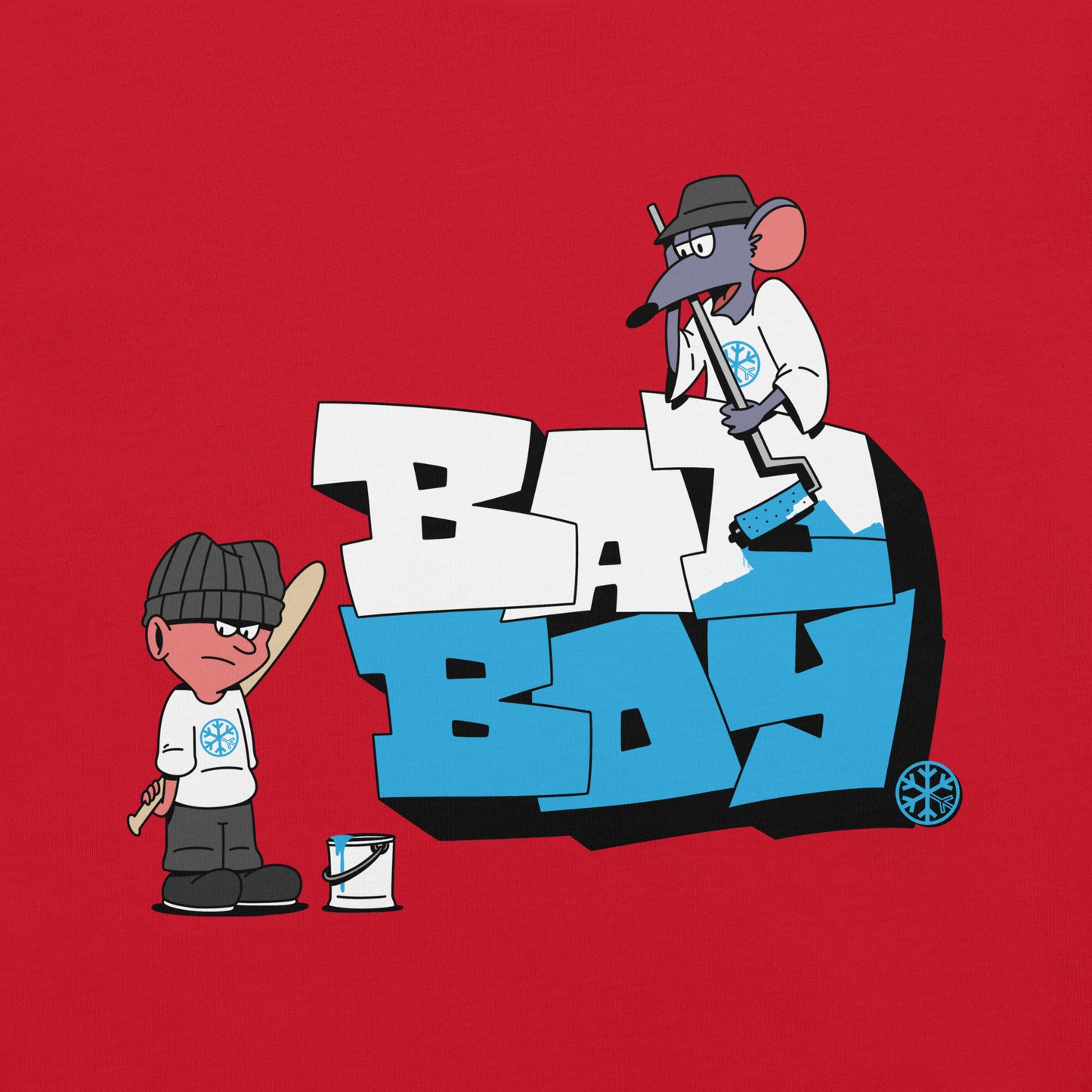 Red-Bad Boy Graffiti Tee from B.Different Clothing, graphic, graffiti-inspired streetwear t-shirt