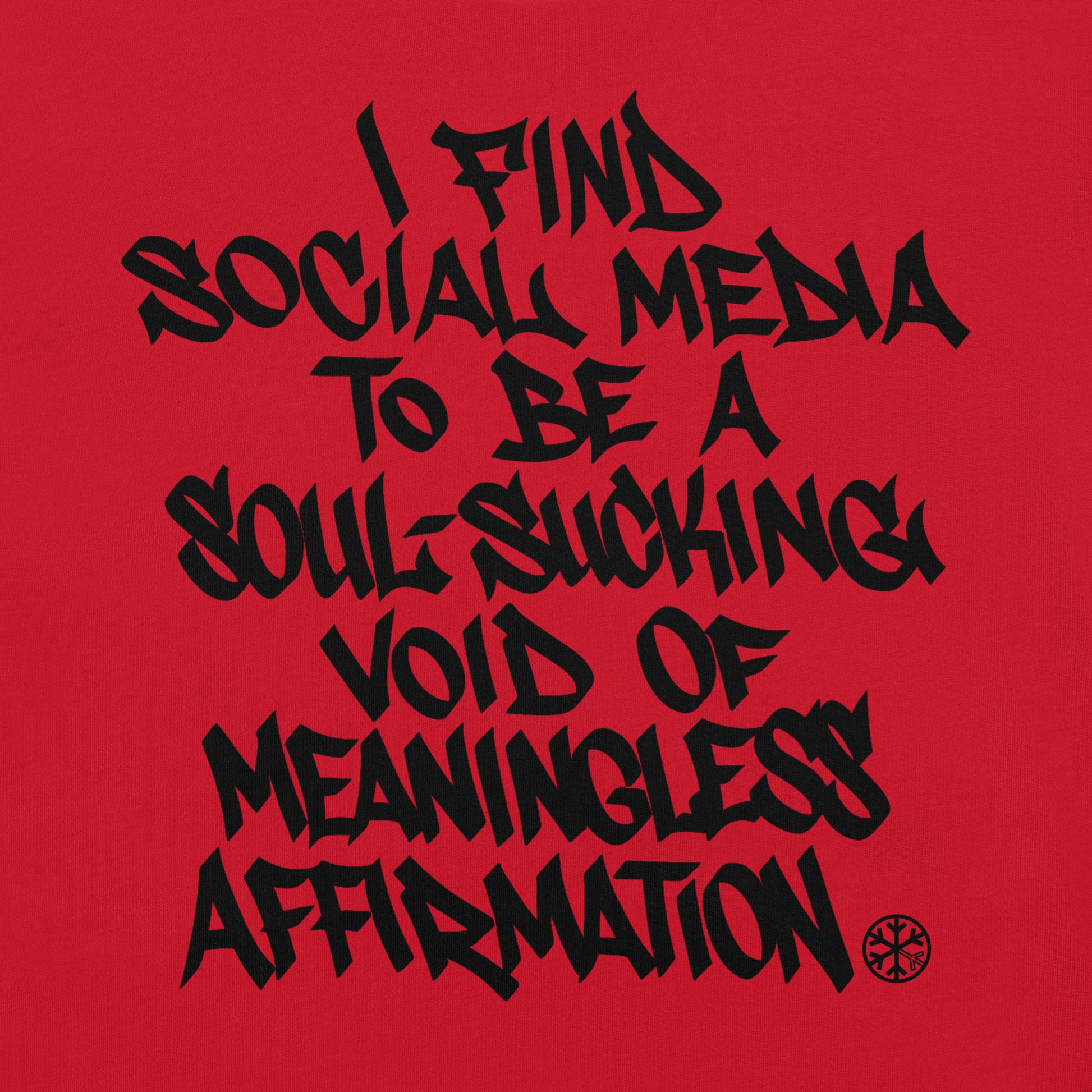 Red-Social Media Graffiti Tag Tee from B.Different Clothing, graphic, graffiti-inspired streetwear t-shirt
